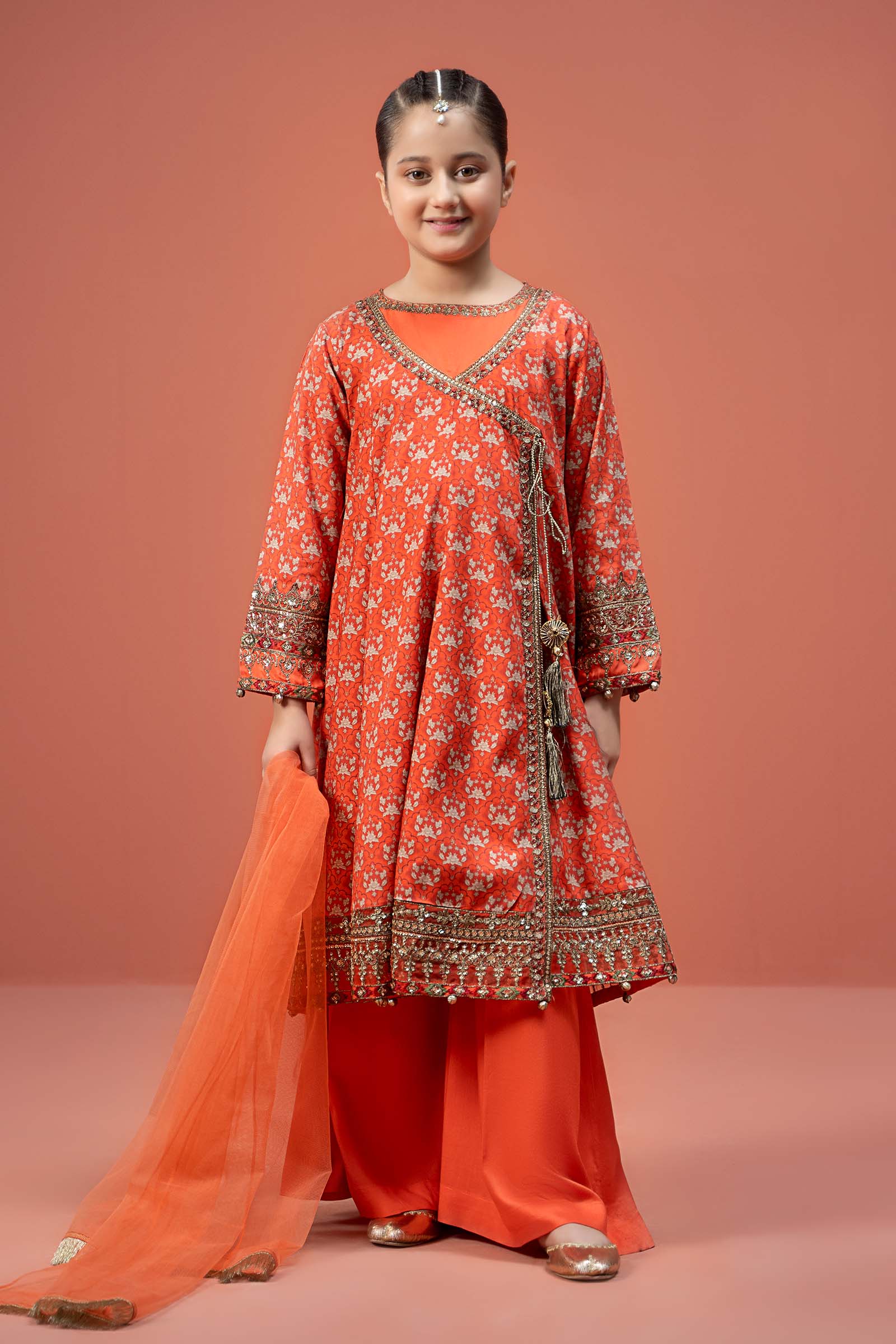 Maria B | 3 Piece Printed Linen Suit | MKD-W24-16 - House Of Zarish