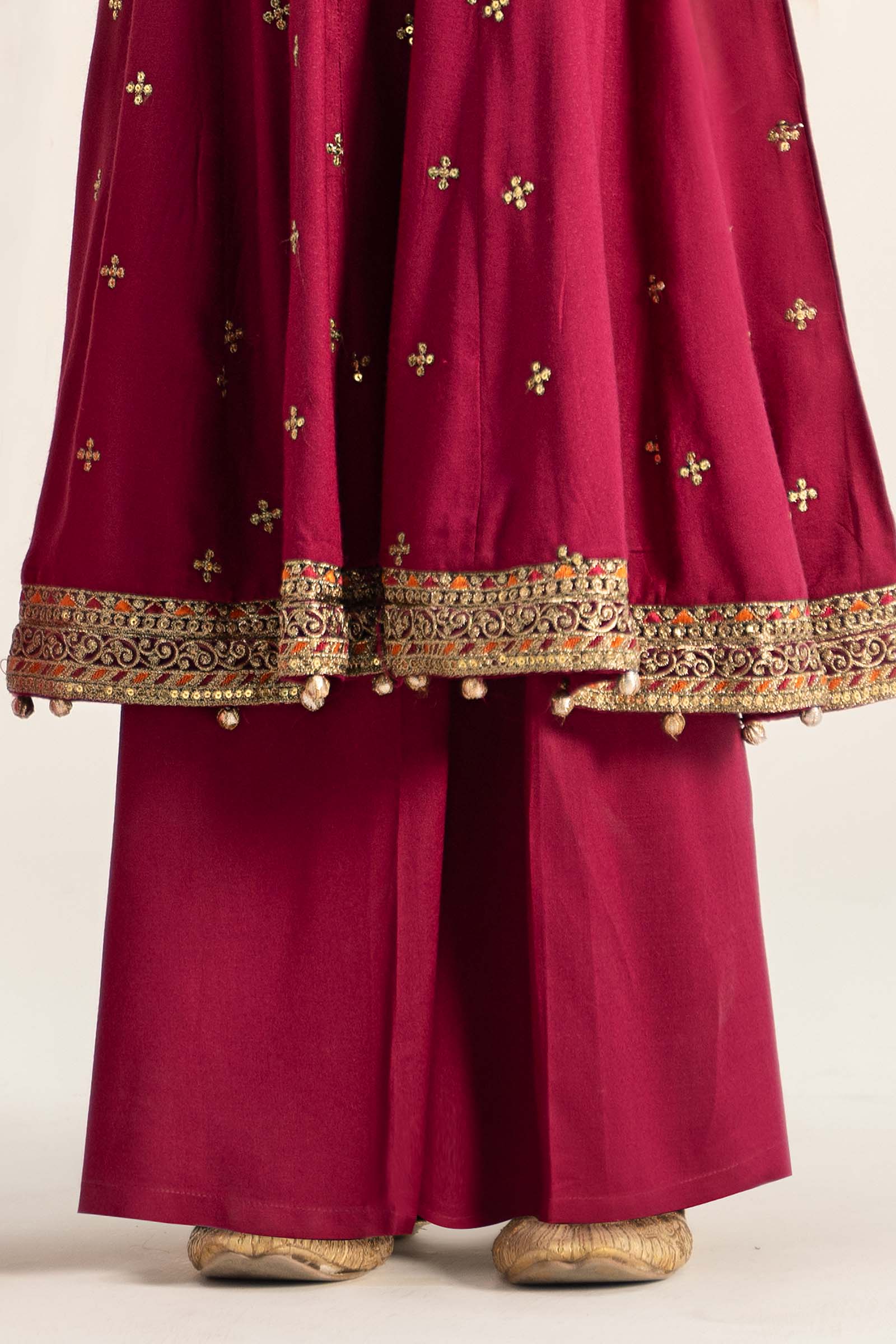 Maria B | 3 Piece Embroidered Linen Suit | MKD-W24-18 - Libasekhas