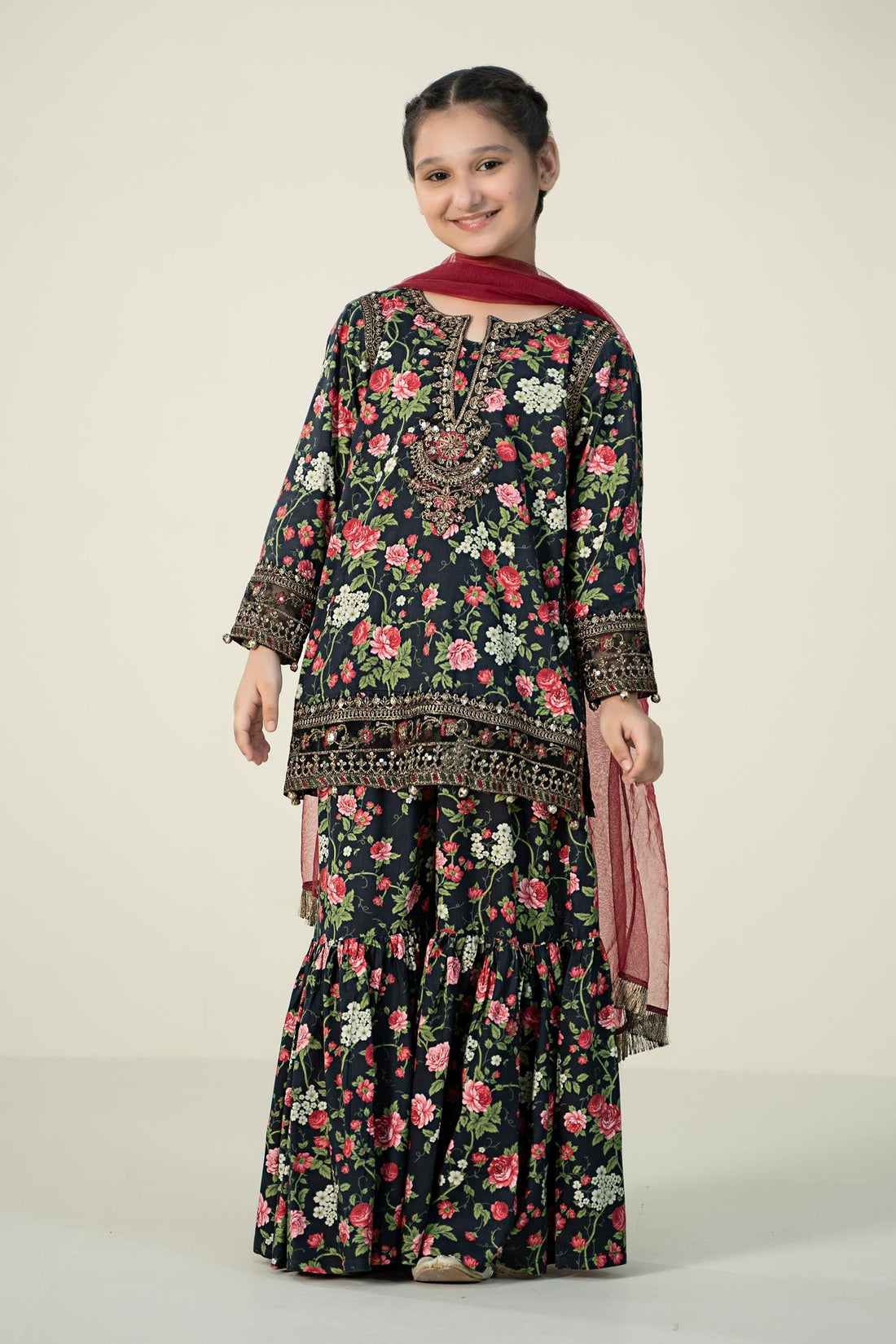 Maria B | 3 Piece Printed Linen Suit | MKD-W24-19 - House Of Zarish