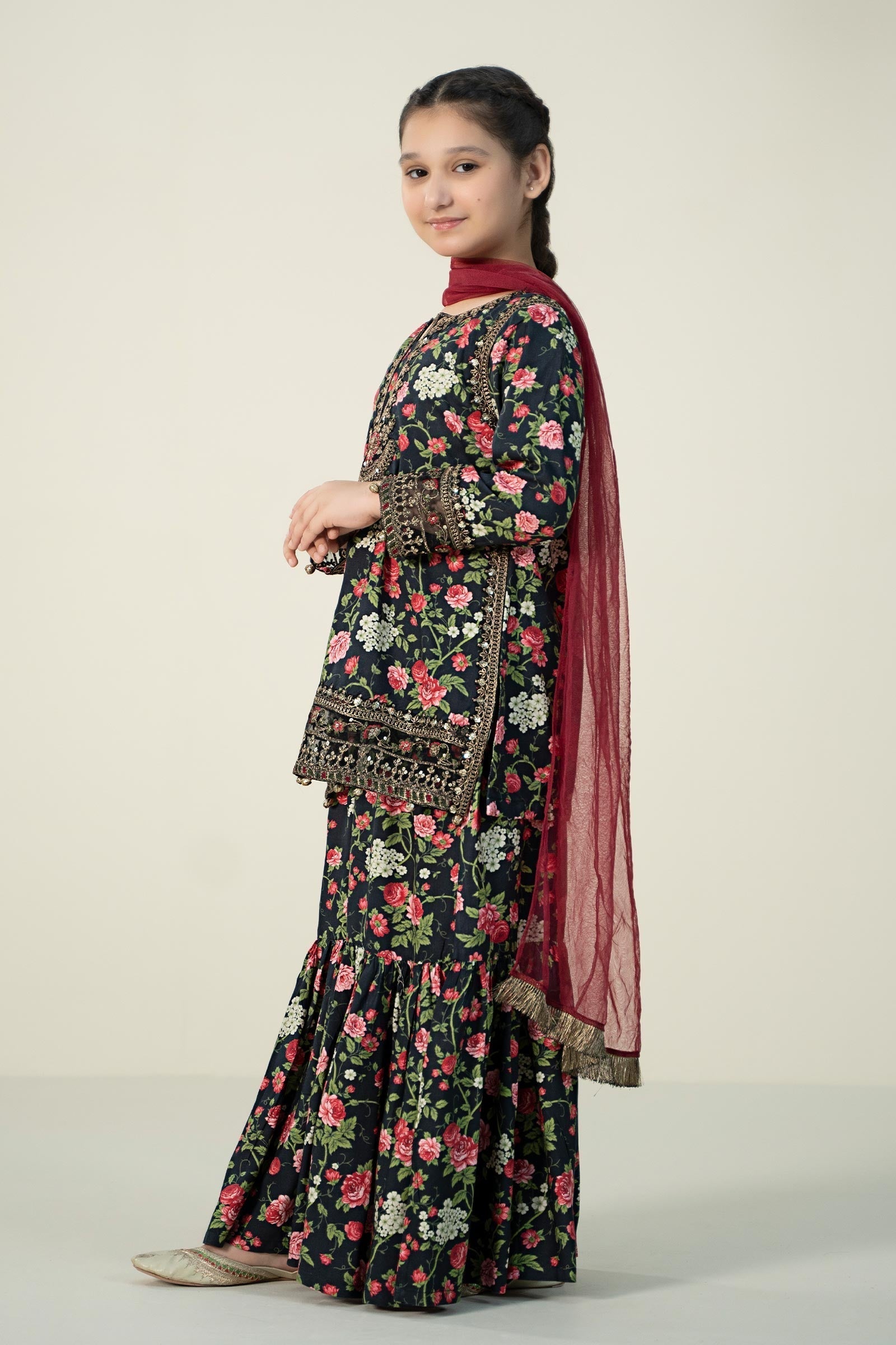 Maria B | 3 Piece Printed Linen Suit | MKD-W24-19 - House Of Zarish