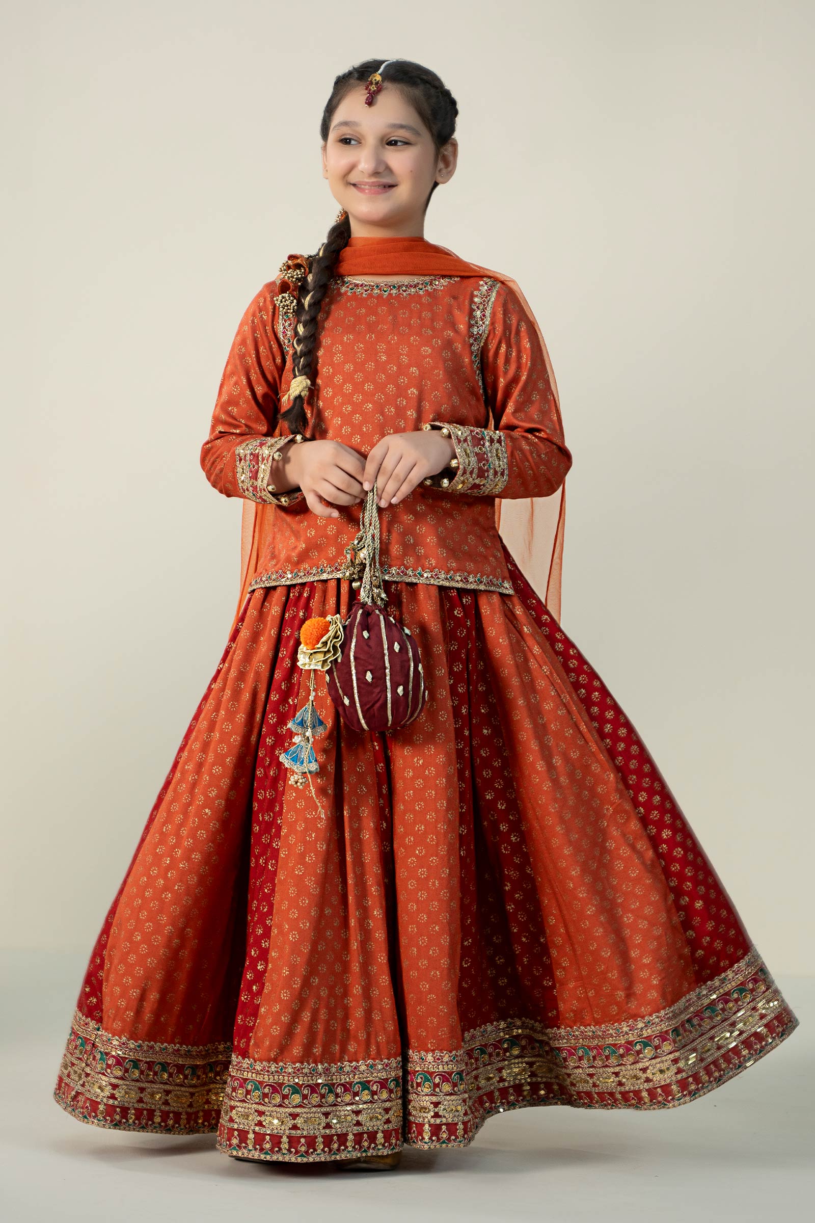 Maria B | 3 Piece Printed Linen Suit | MKD-W24-20 - Libasekhas