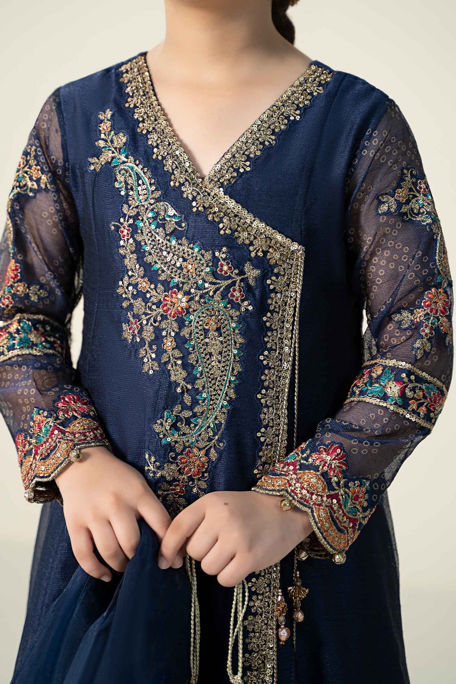 Maria B | 3 Piece Embroidered Paper Cotton Suit | MKD-W24-22 - Libasekhas