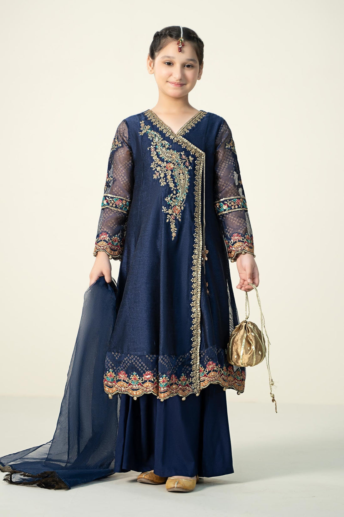 Maria B | 3 Piece Embroidered Paper Cotton Suit | MKD-W24-22 - House Of Zarish