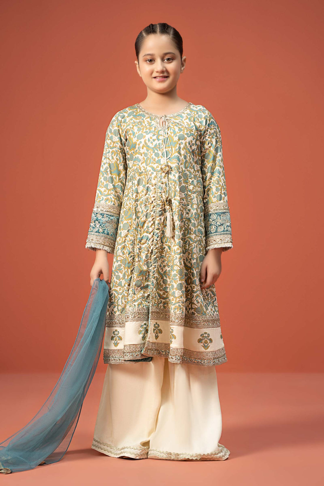 Maria B | 3 Piece Printed Linen Suit | MKD-W24-25 - Libasekhas