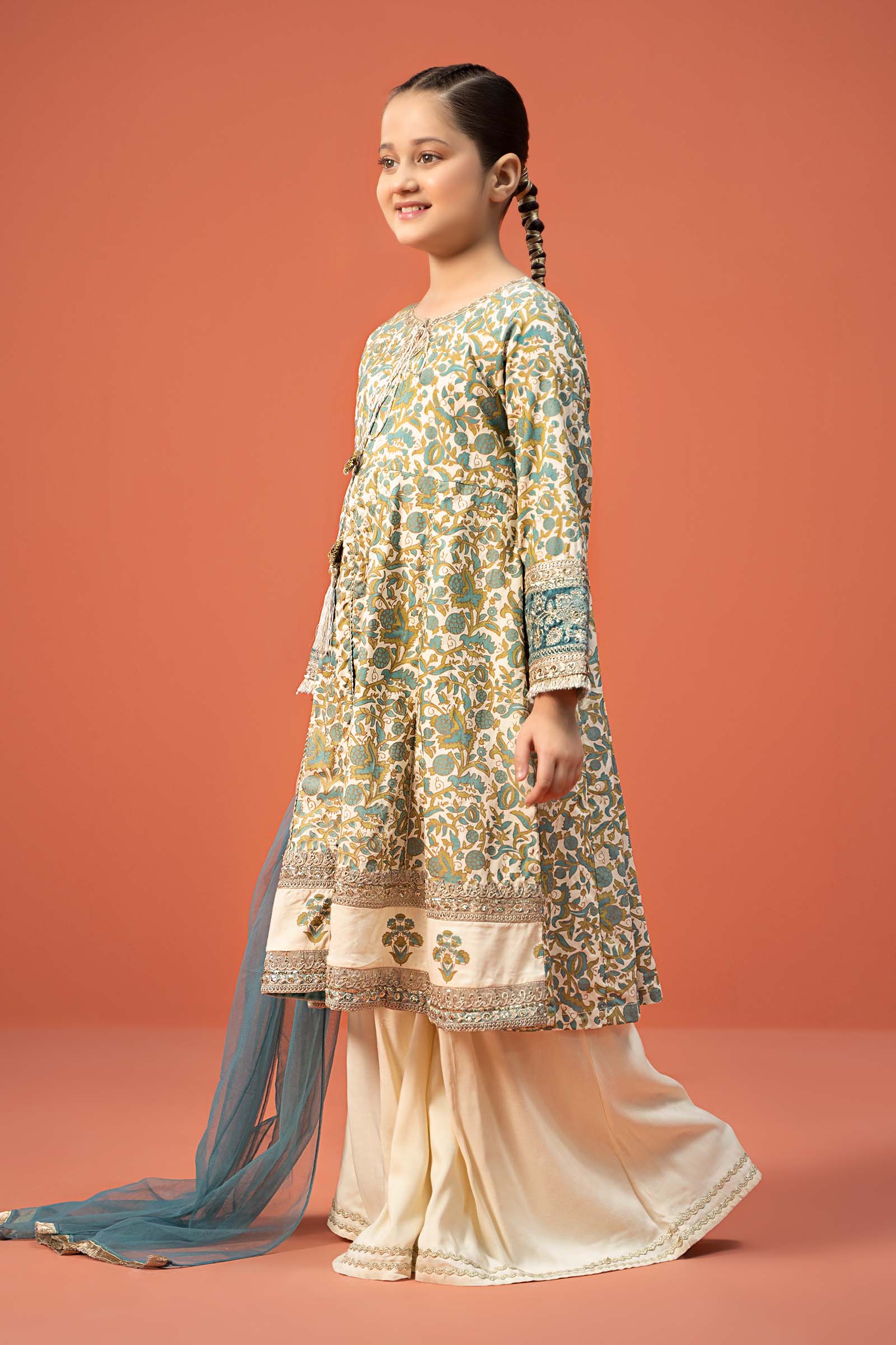 Maria B | 3 Piece Printed Linen Suit | MKD-W24-25 - Libasekhas