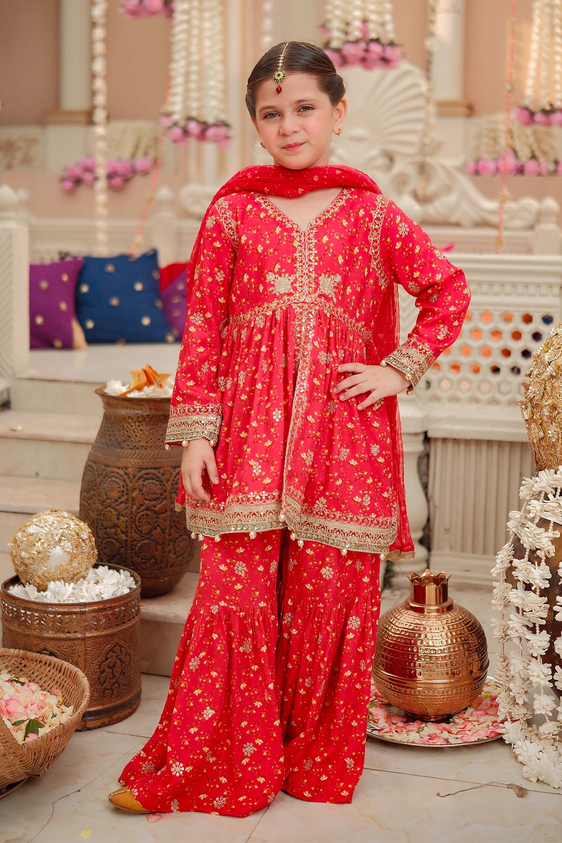 Maria B | 3 Piece Embroidered Marina Twill Suit | MKD-W24-12 - House Of Zarish
