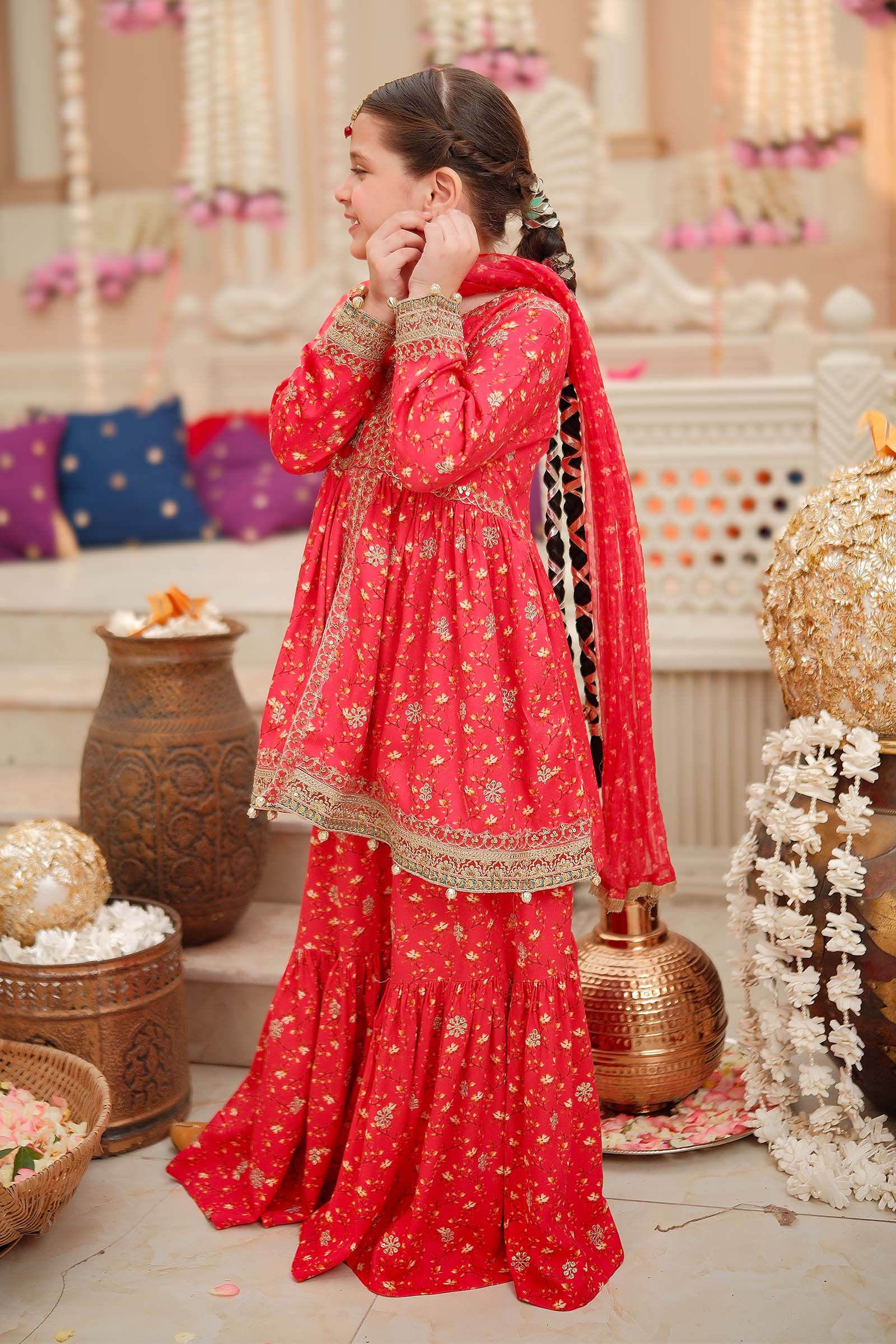 Maria B | 3 Piece Embroidered Marina Twill Suit | MKD-W24-12 - House Of Zarish