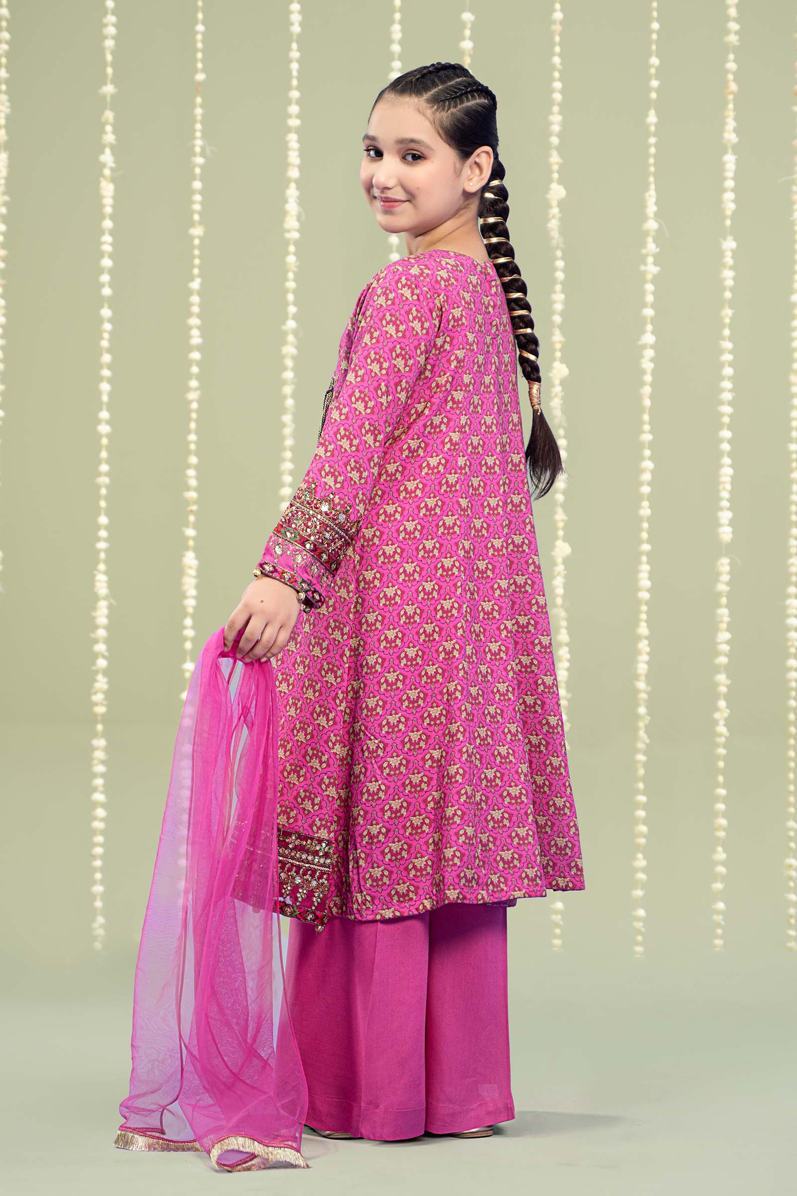 Maria B | 3 Piece Printed Linen Suit | MKD-W24-16 - House Of Zarish