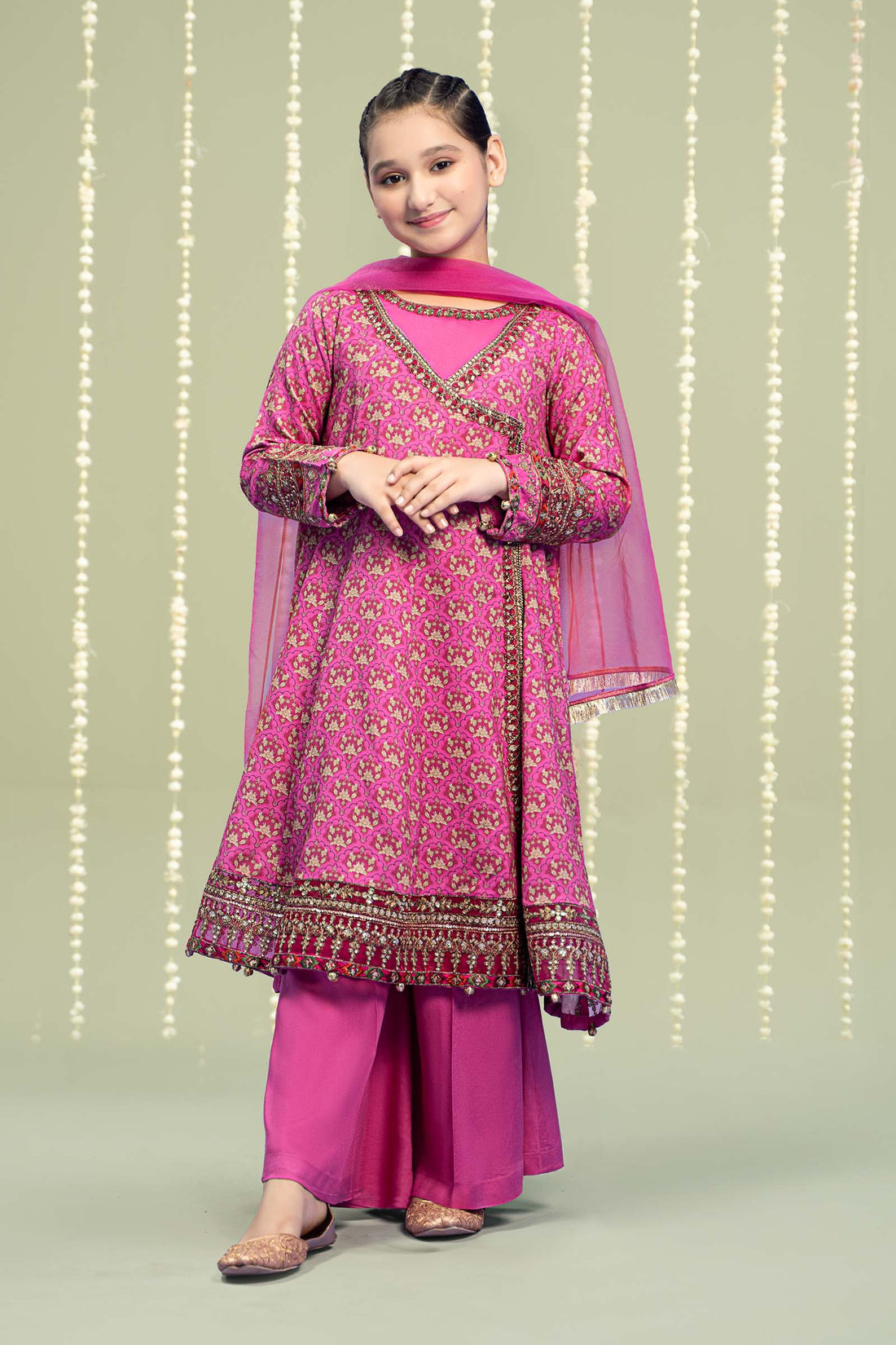 Maria B | 3 Piece Printed Linen Suit | MKD-W24-16 - House Of Zarish