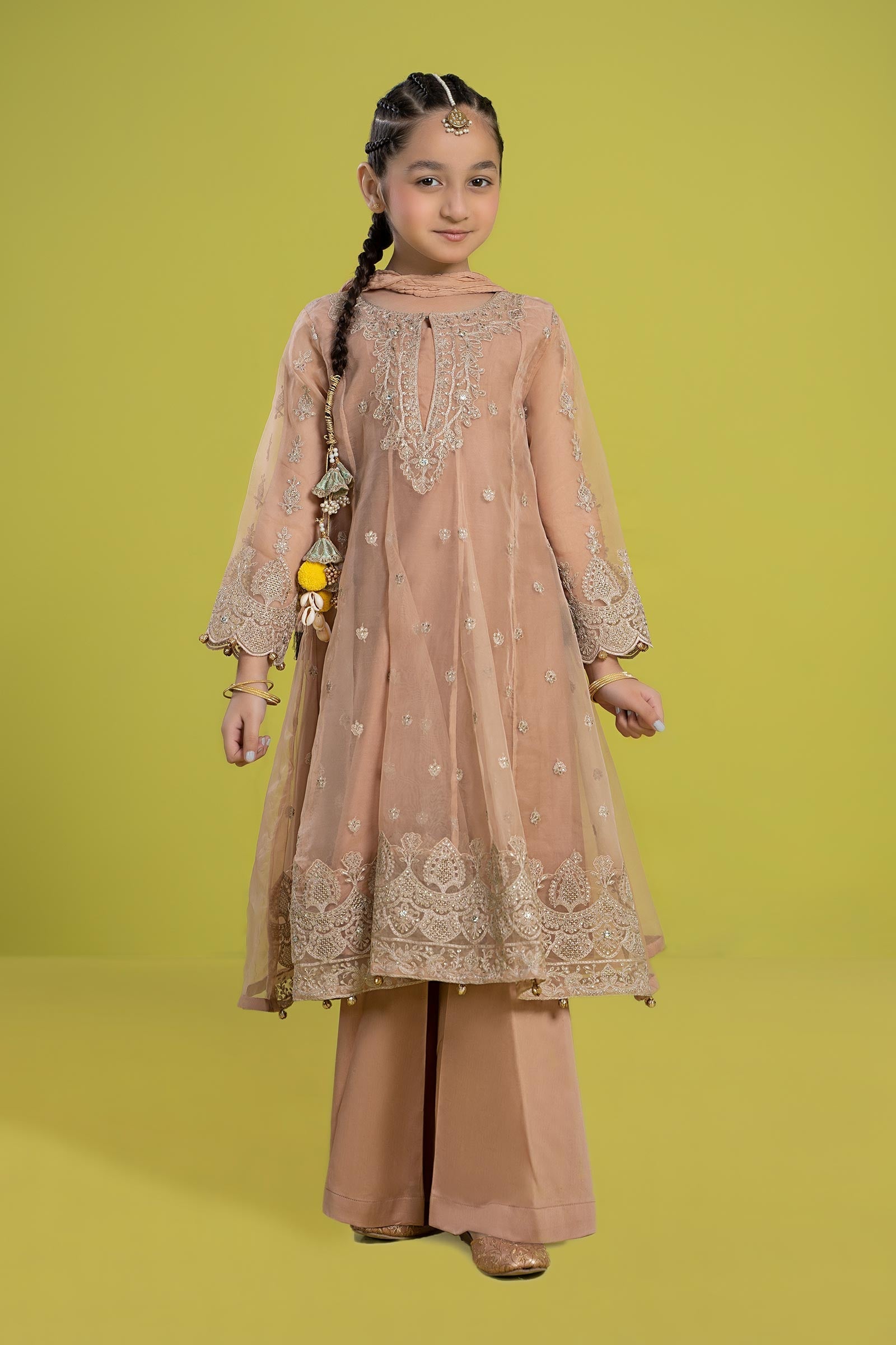 Maria B | 3 Piece Embroidered Organza Suit | MKS-EF24-05 - Libasekhas