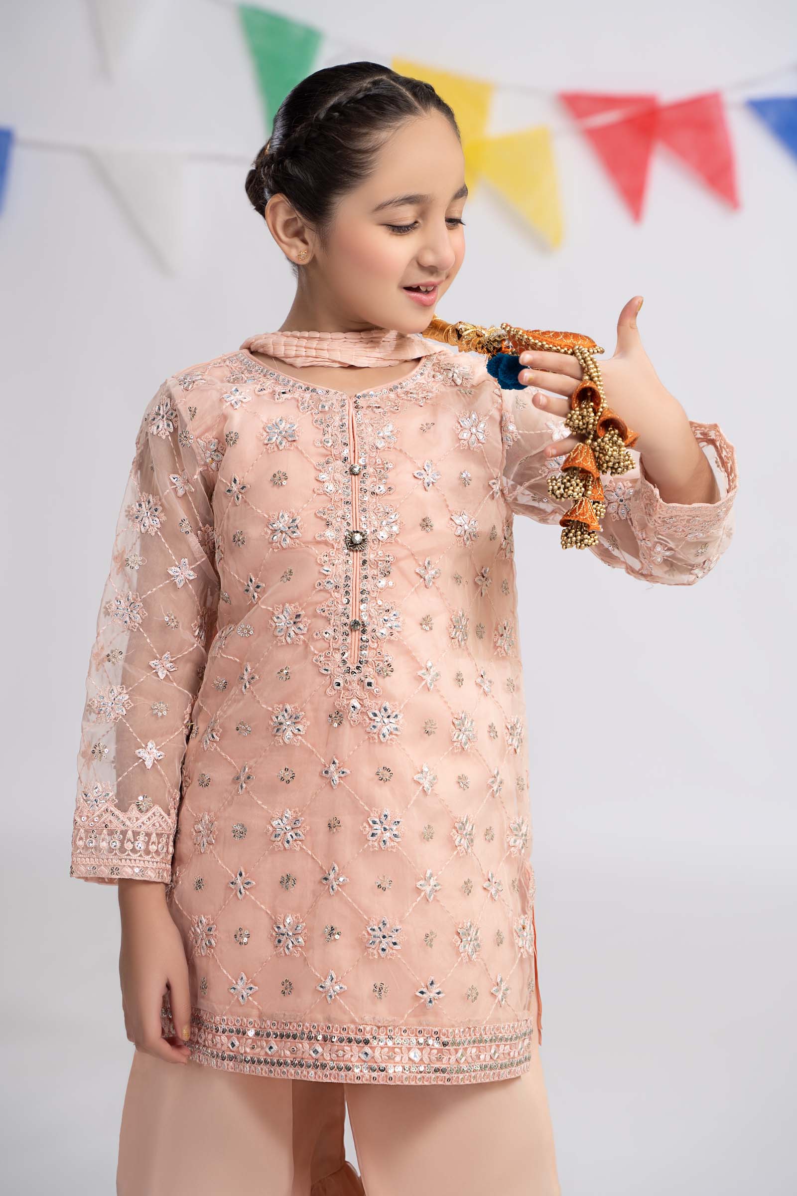 Maria B | 3 Piece Embroidered Organza Suit | MKS-EF24-11 - Libasekhas