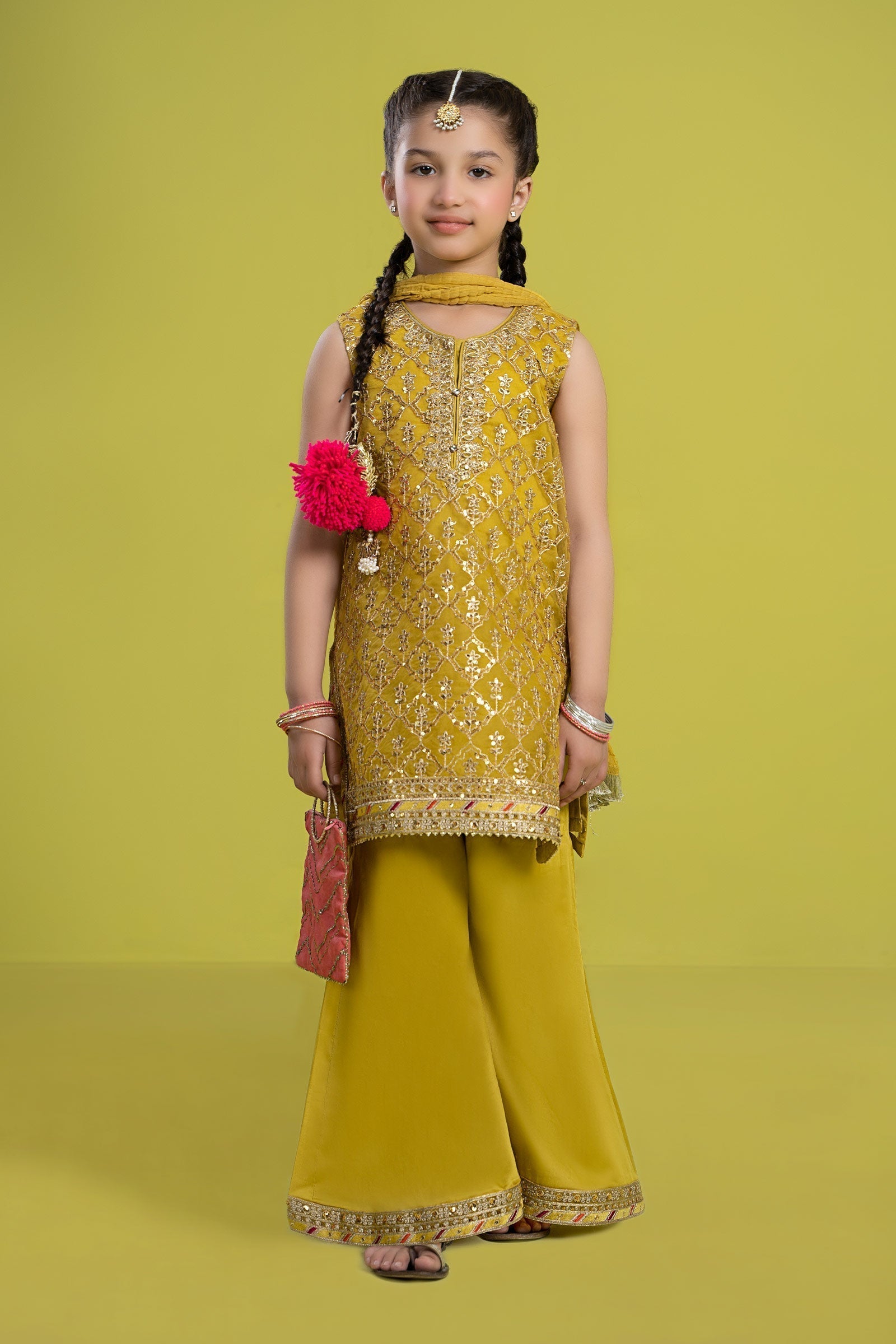Maria B | 3 Piece Embroidered Organza Suit | MKS-EF24-14 - House Of Zarish