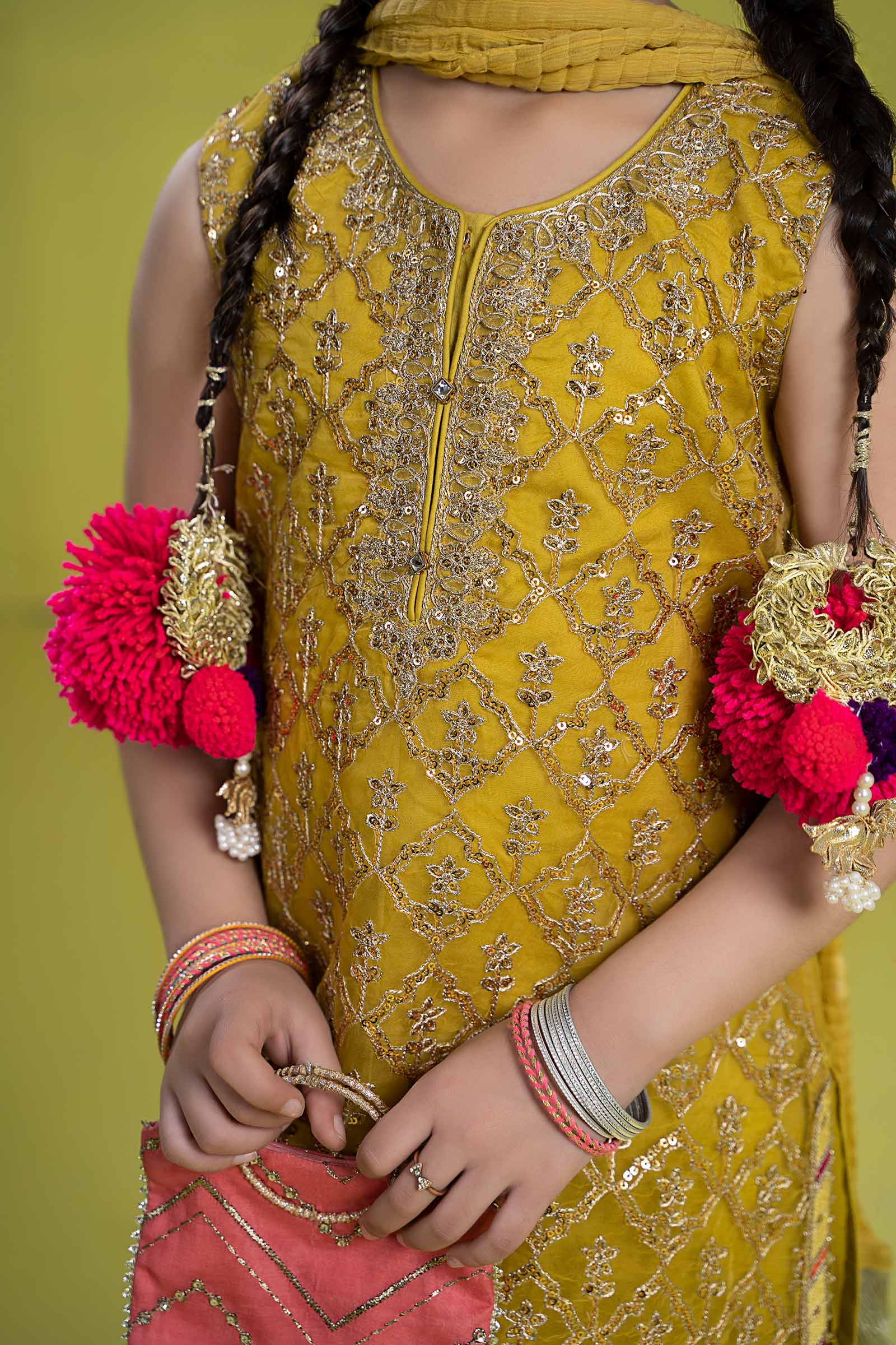 Maria B | 3 Piece Embroidered Organza Suit | MKS-EF24-14 - House Of Zarish