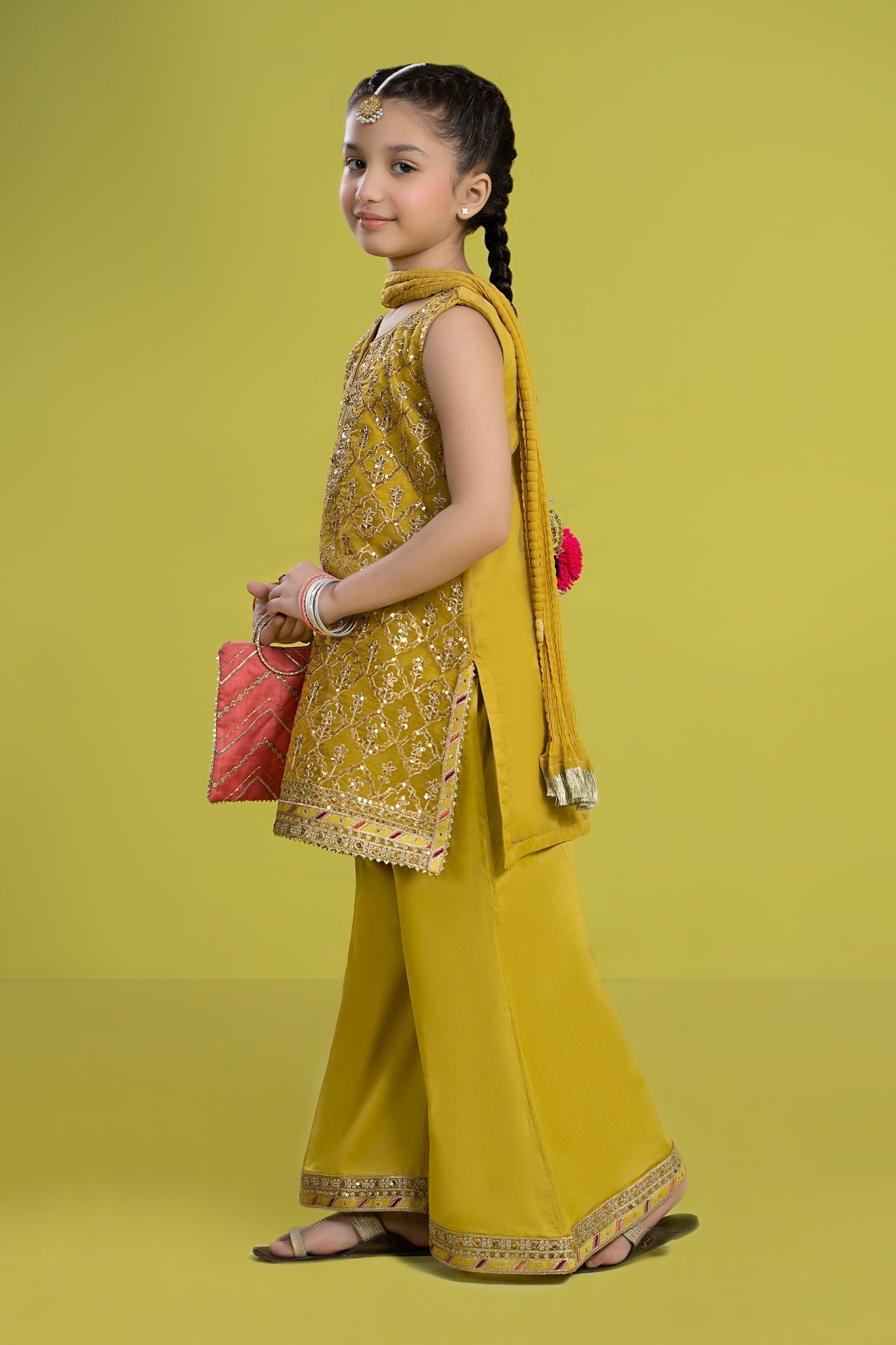 Maria B | 3 Piece Embroidered Organza Suit | MKS-EF24-14 - House Of Zarish