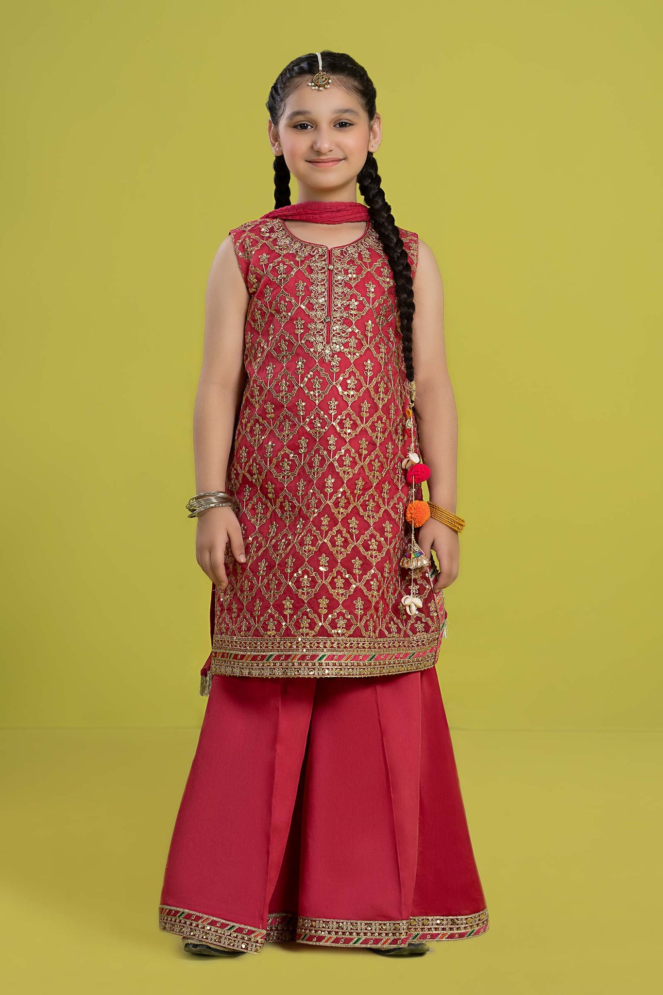 Maria B | 3 Piece Embroidered Organza Suit | MKS-EF24-14 - House Of Zarish