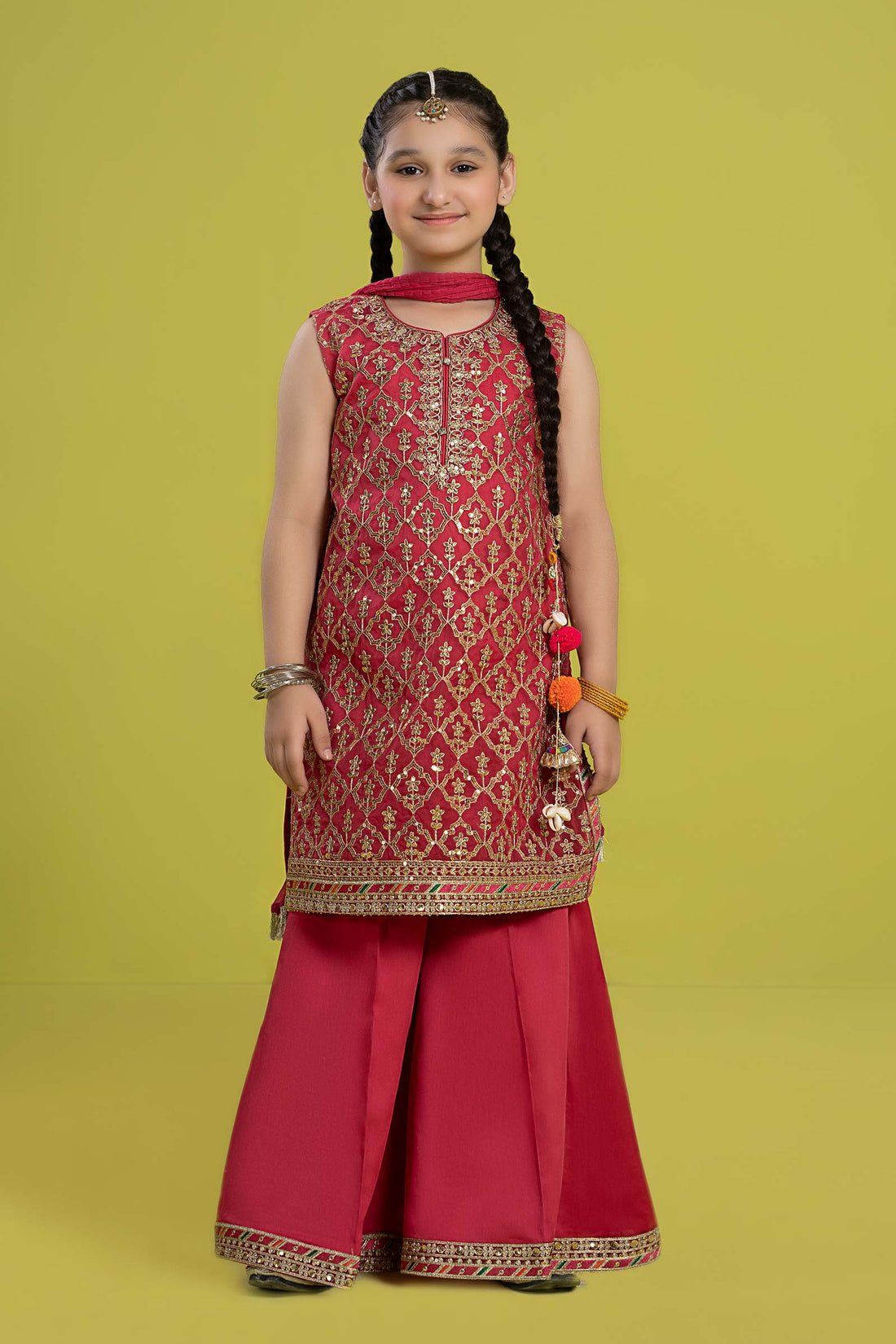 Maria B | 3 Piece Embroidered Organza Suit | MKS-EF24-14 - House Of Zarish