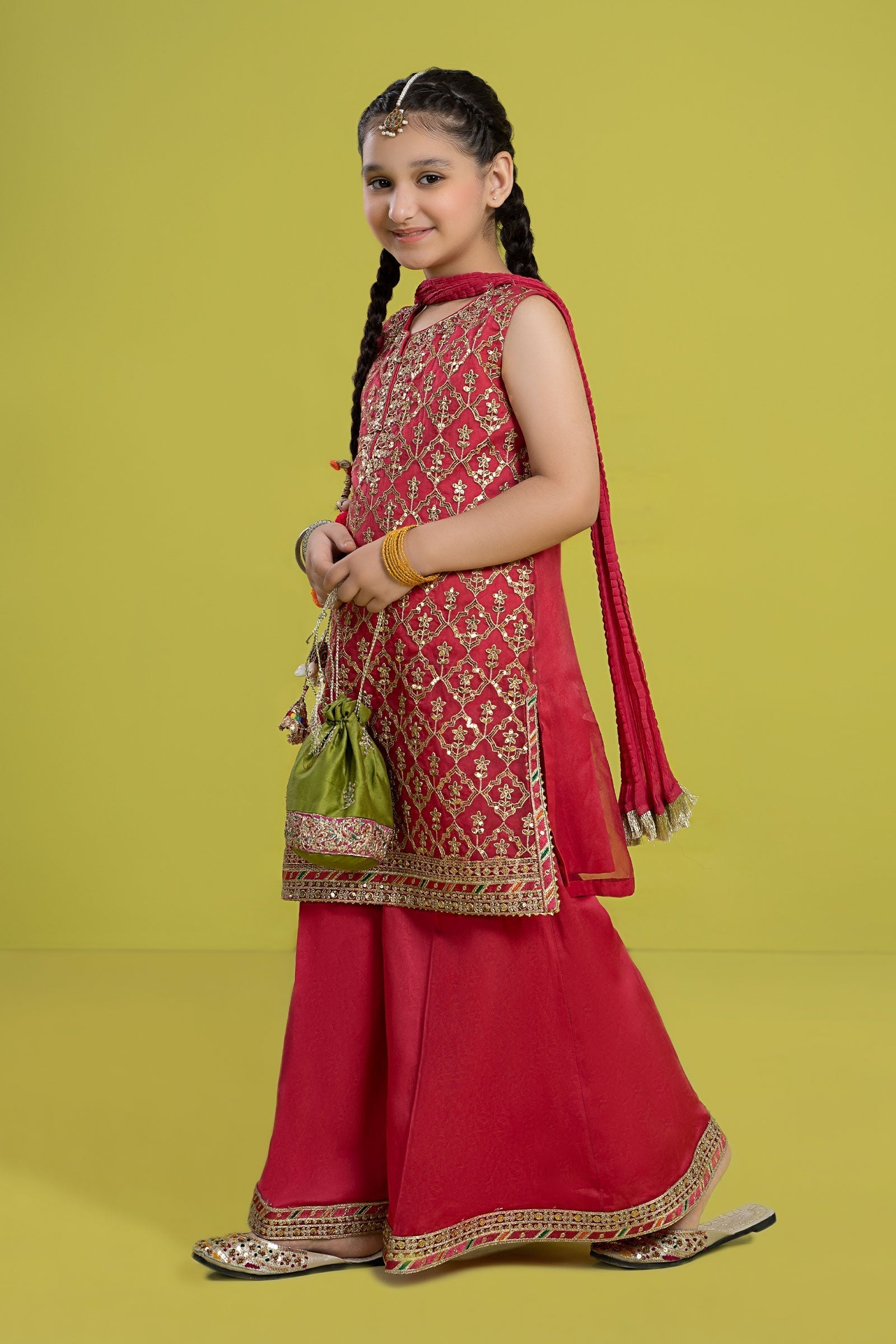 Maria B | 3 Piece Embroidered Organza Suit | MKS-EF24-14 - House Of Zarish