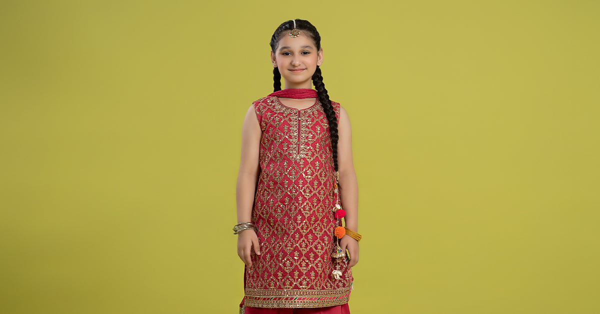 Maria B | 3 Piece Embroidered Organza Suit | MKS-EF24-14 - House Of Zarish