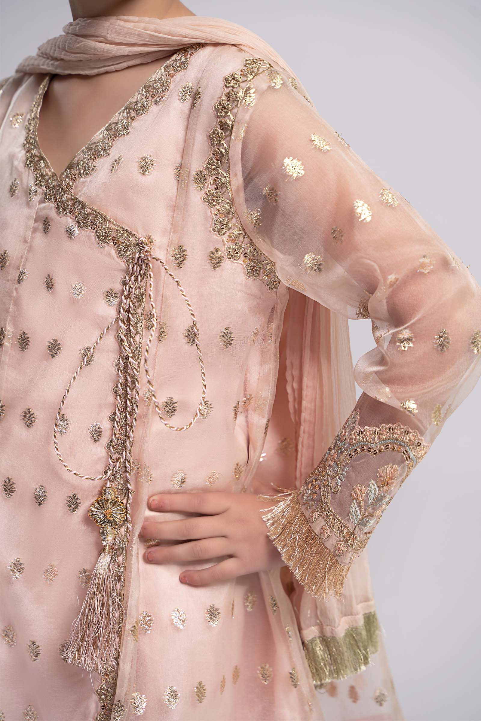Maria B | 3 Piece Embroidered Organza Suit | MKS-EF24-18 - House Of Zarish