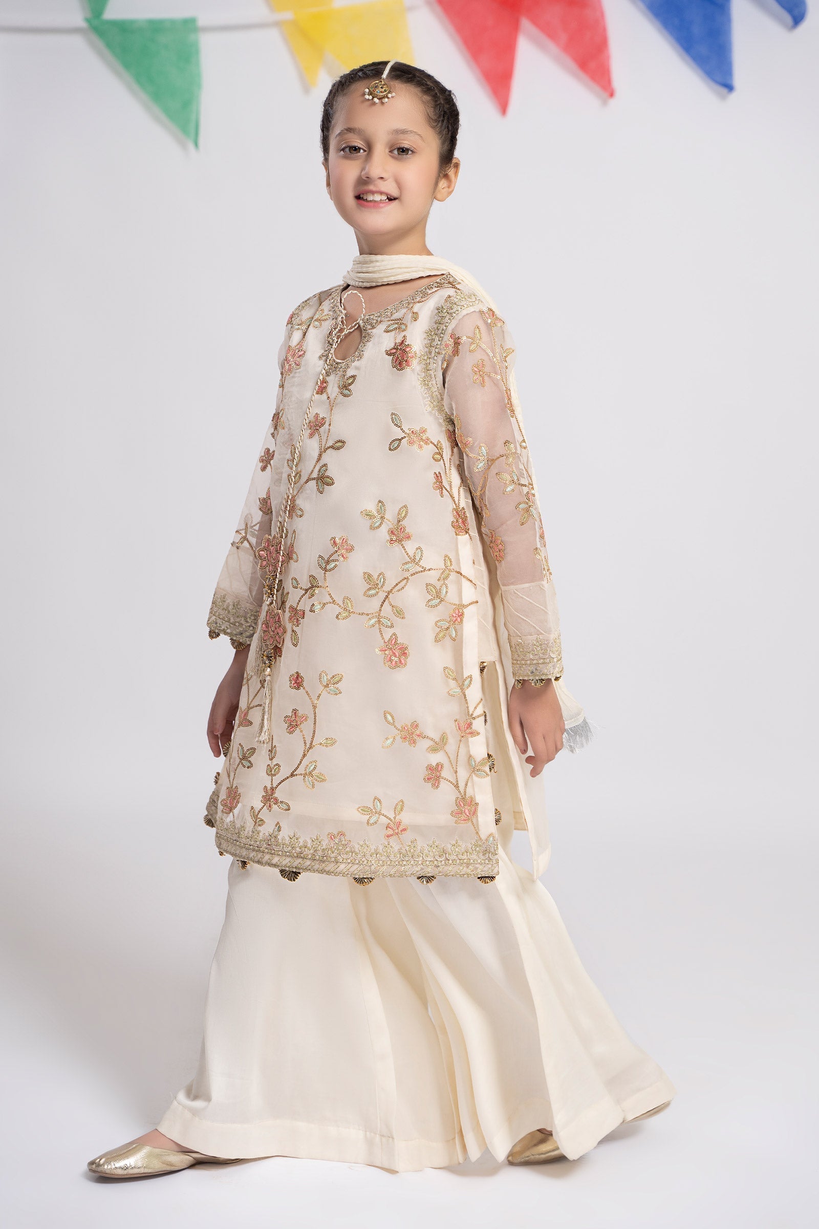 Maria B | 3 Piece Embroidered Organza Suit | MKS-EF24-30 - Libasekhas