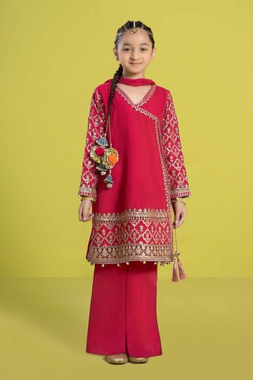 Maria B | 3 Piece Embroidered Raw Silk Suit | MKS-EF24-31 - Libasekhas
