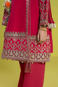 Maria B | 3 Piece Embroidered Raw Silk Suit | MKS-EF24-31 - Libasekhas