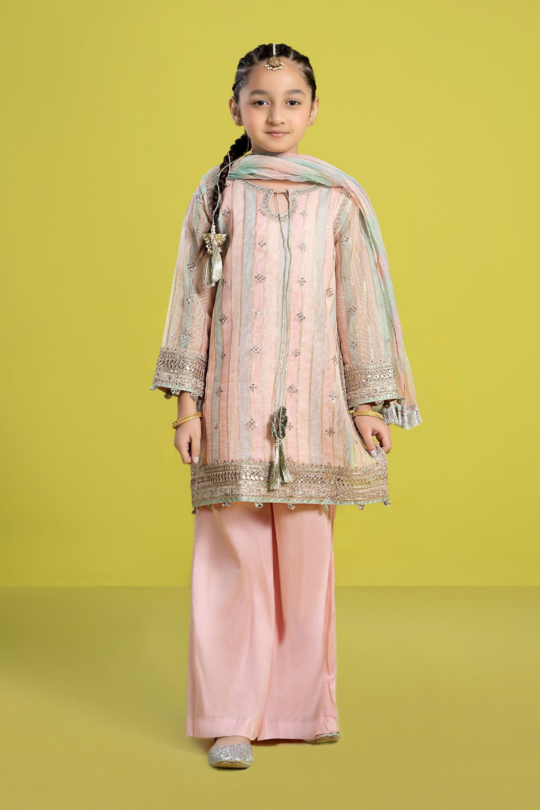 Maria B | 3 Piece Embroidered Yarn Dyed Suit | MKS-EF24-32 - House Of Zarish