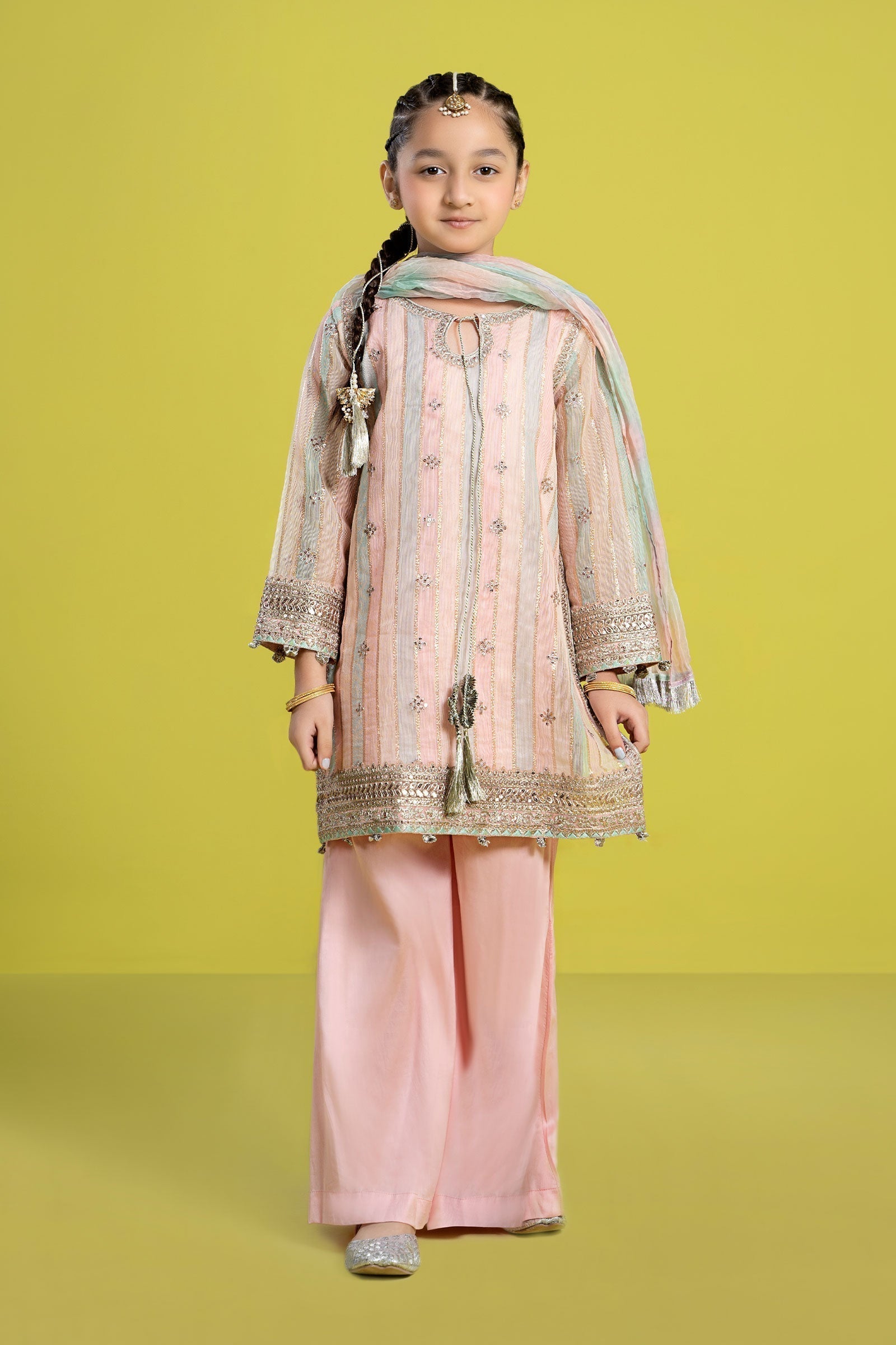 Maria B | 3 Piece Embroidered Yarn Dyed Suit | MKS-EF24-32 - House Of Zarish
