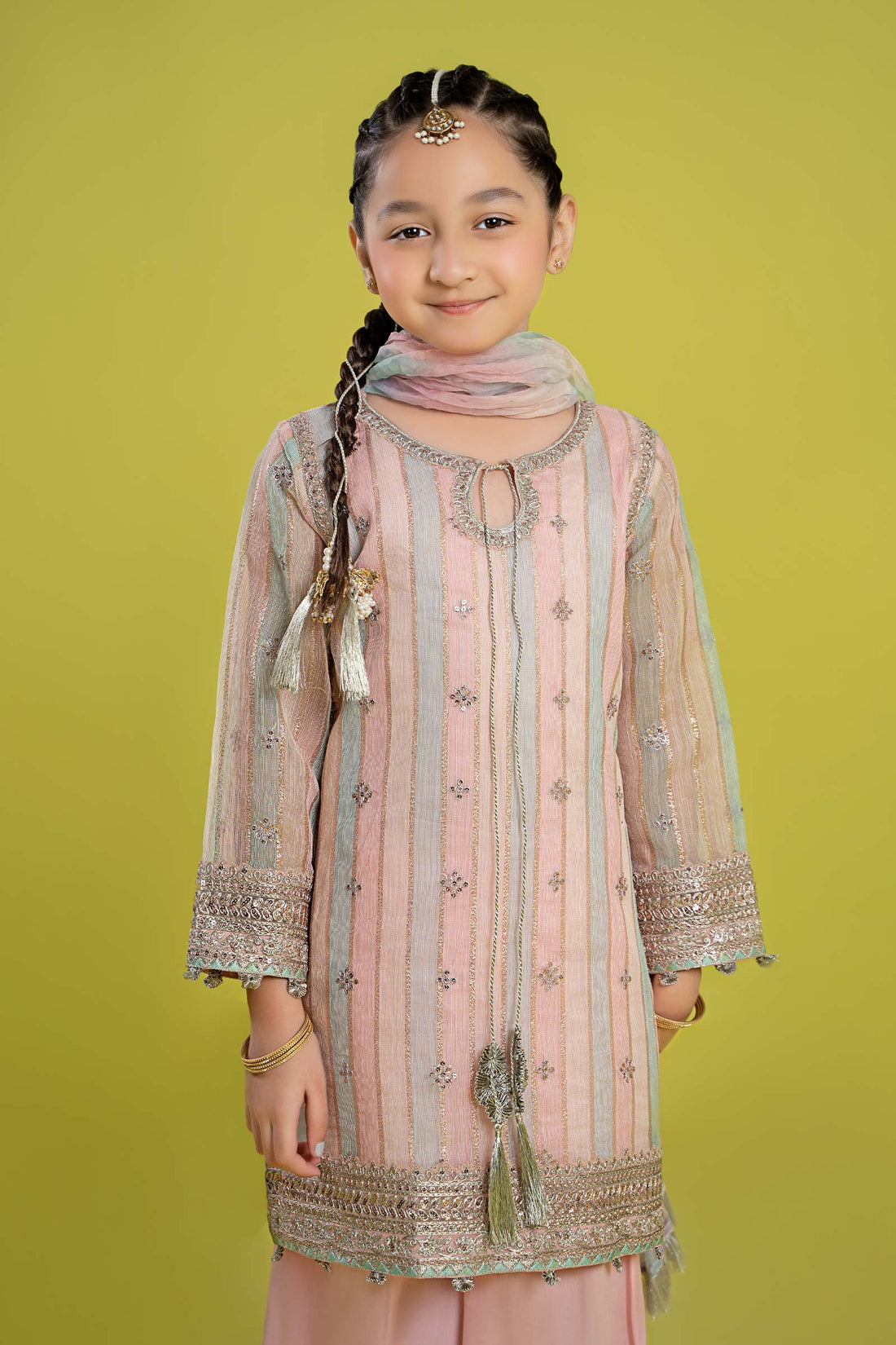 Maria B | 3 Piece Embroidered Yarn Dyed Suit | MKS-EF24-32 - House Of Zarish