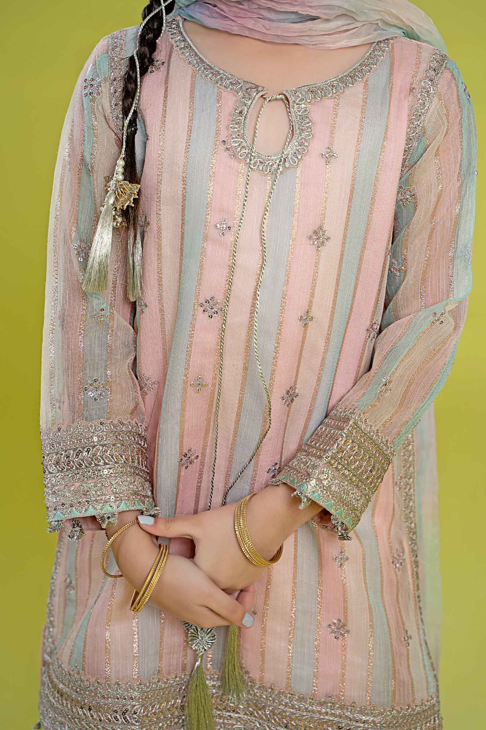 Maria B | 3 Piece Embroidered Yarn Dyed Suit | MKS-EF24-32 - House Of Zarish
