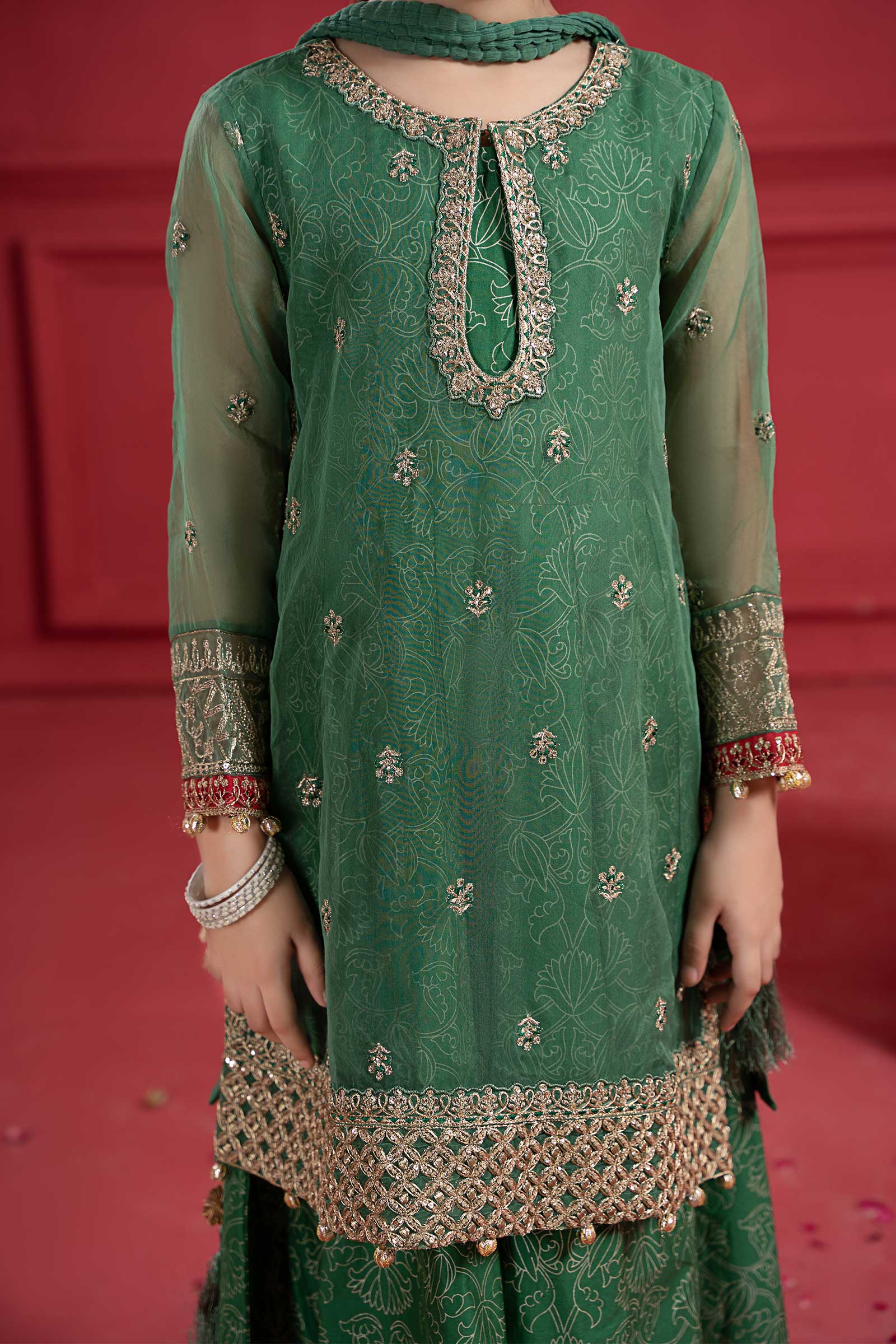 Maria B | Suit Green MKS-W23-21 - House Of Zarish