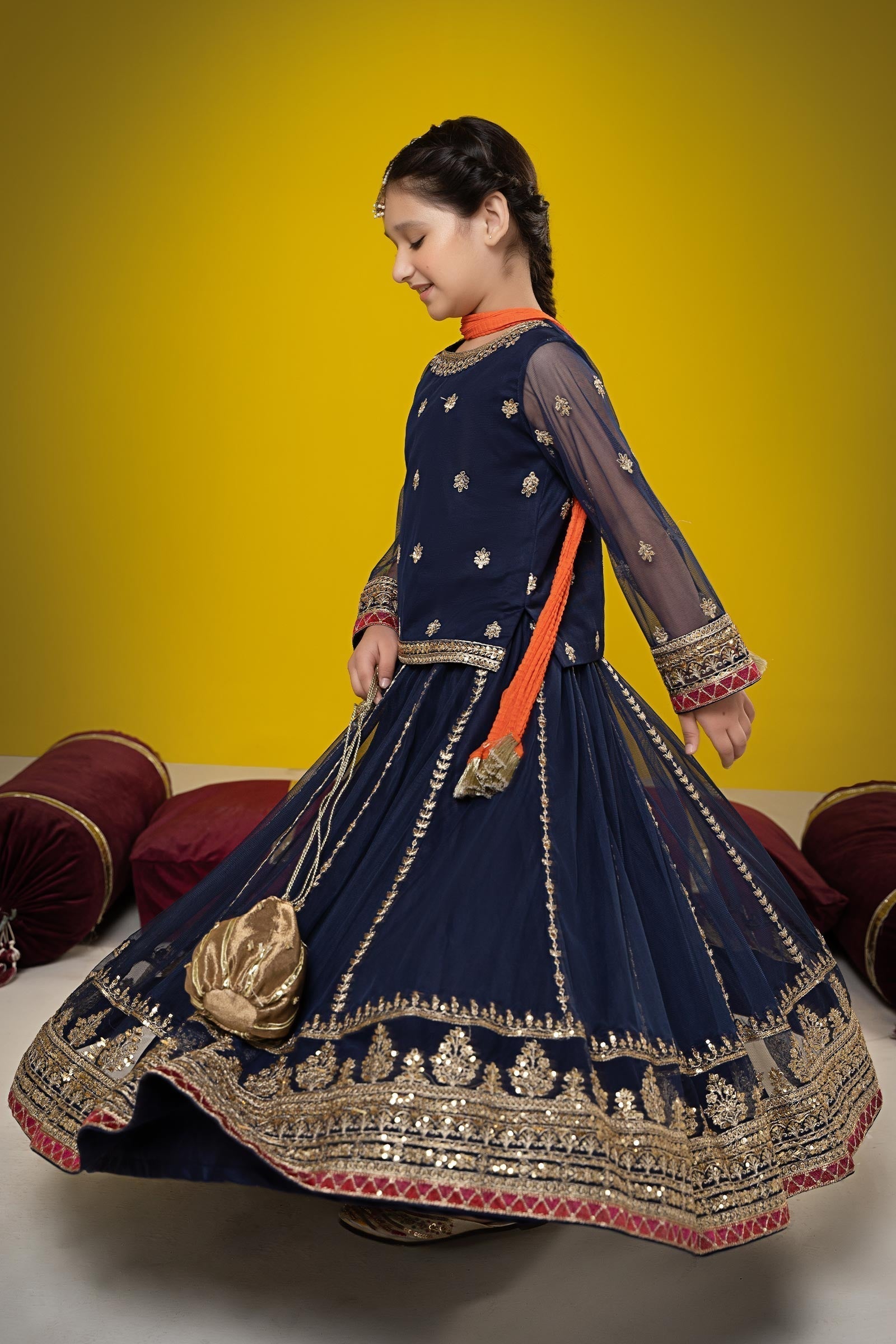 Maria B | Suit Navy Blue MKS-W23-35 - House Of Zarish