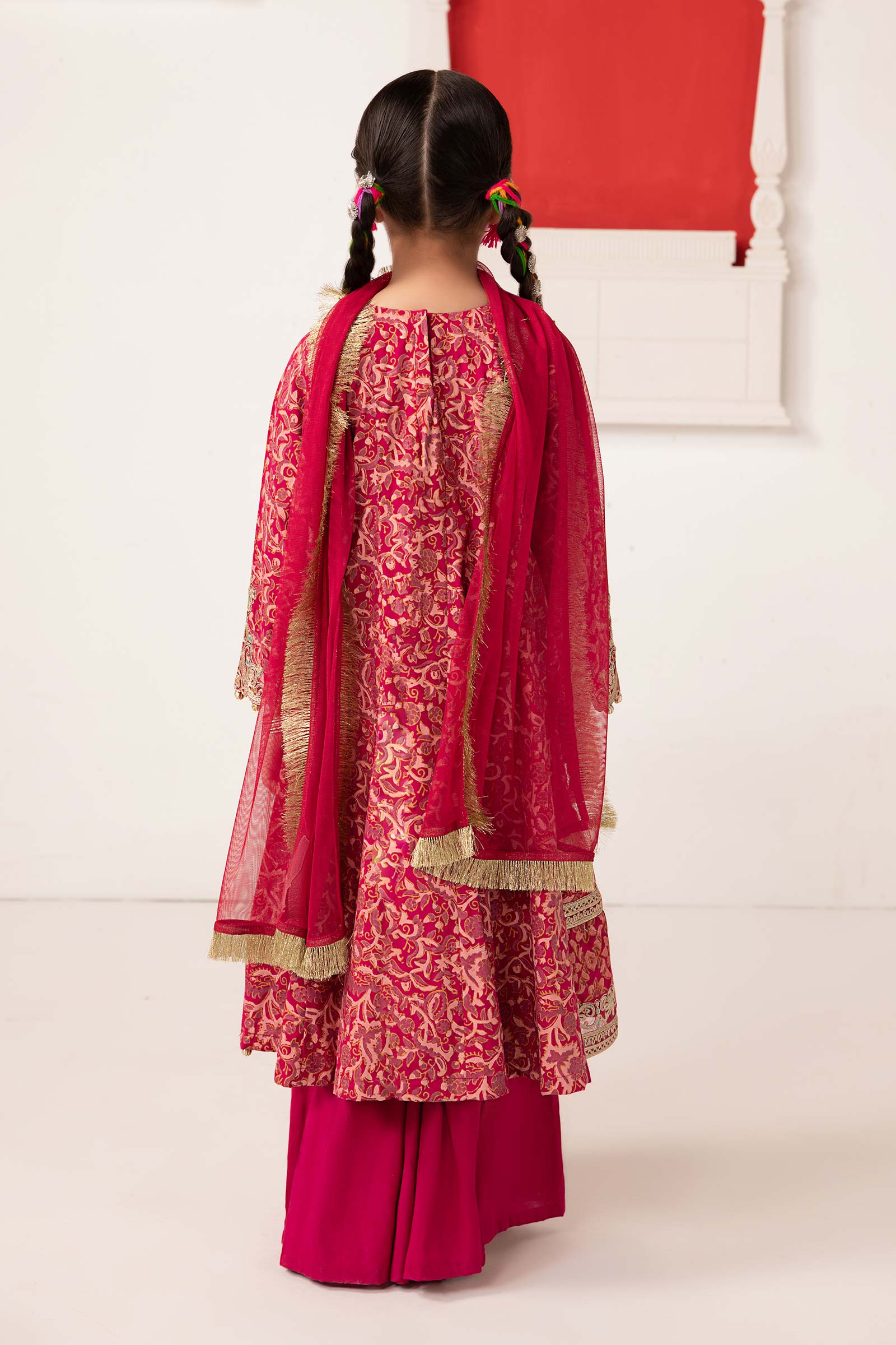 Maria B | 3 Piece Printed Raw Silk Suit | MKS-EA24-05 - House Of Zarish