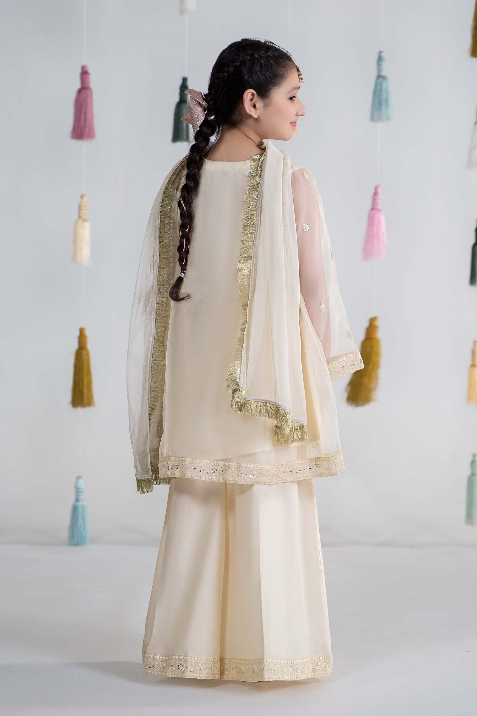 Maria B | 3 Piece Embroidered Organza Suit | MKS-EA24-25 - Libasekhas