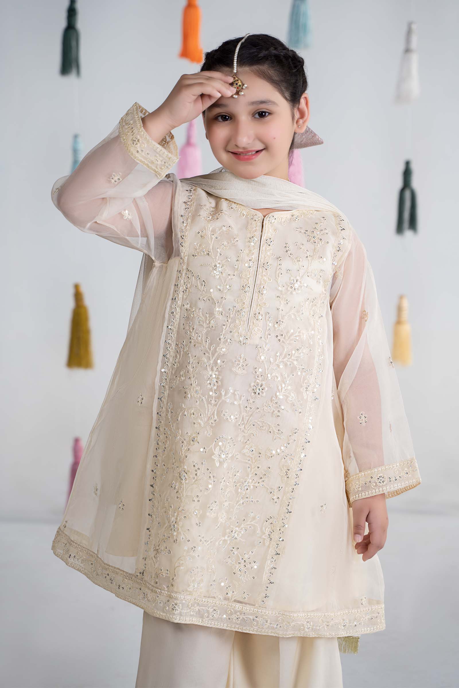 Maria B | 3 Piece Embroidered Organza Suit | MKS-EA24-25 - Libasekhas