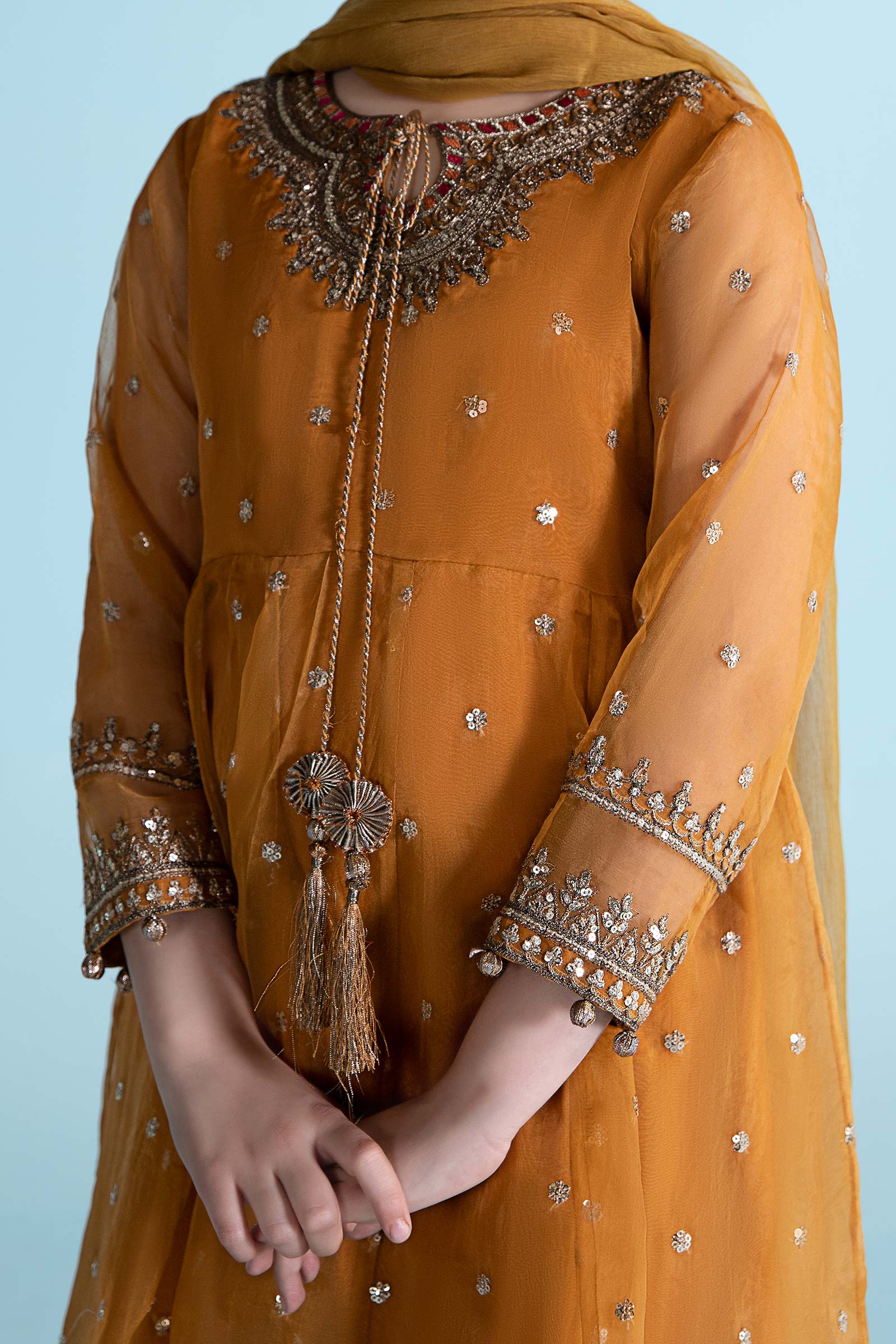 Maria B | 3 Piece Embroidered Organza Suit | MKS-EA24-28 - Libasekhas