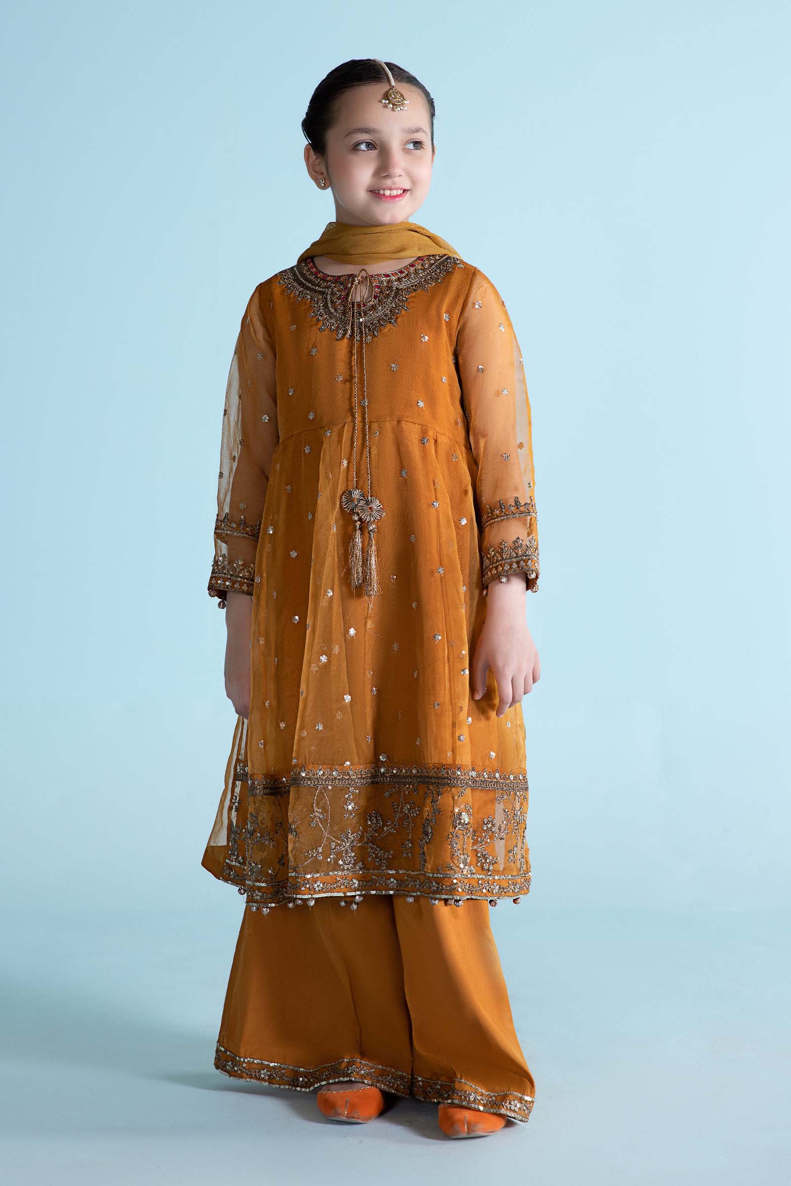 Maria B | 3 Piece Embroidered Organza Suit | MKS-EA24-28 - Libasekhas