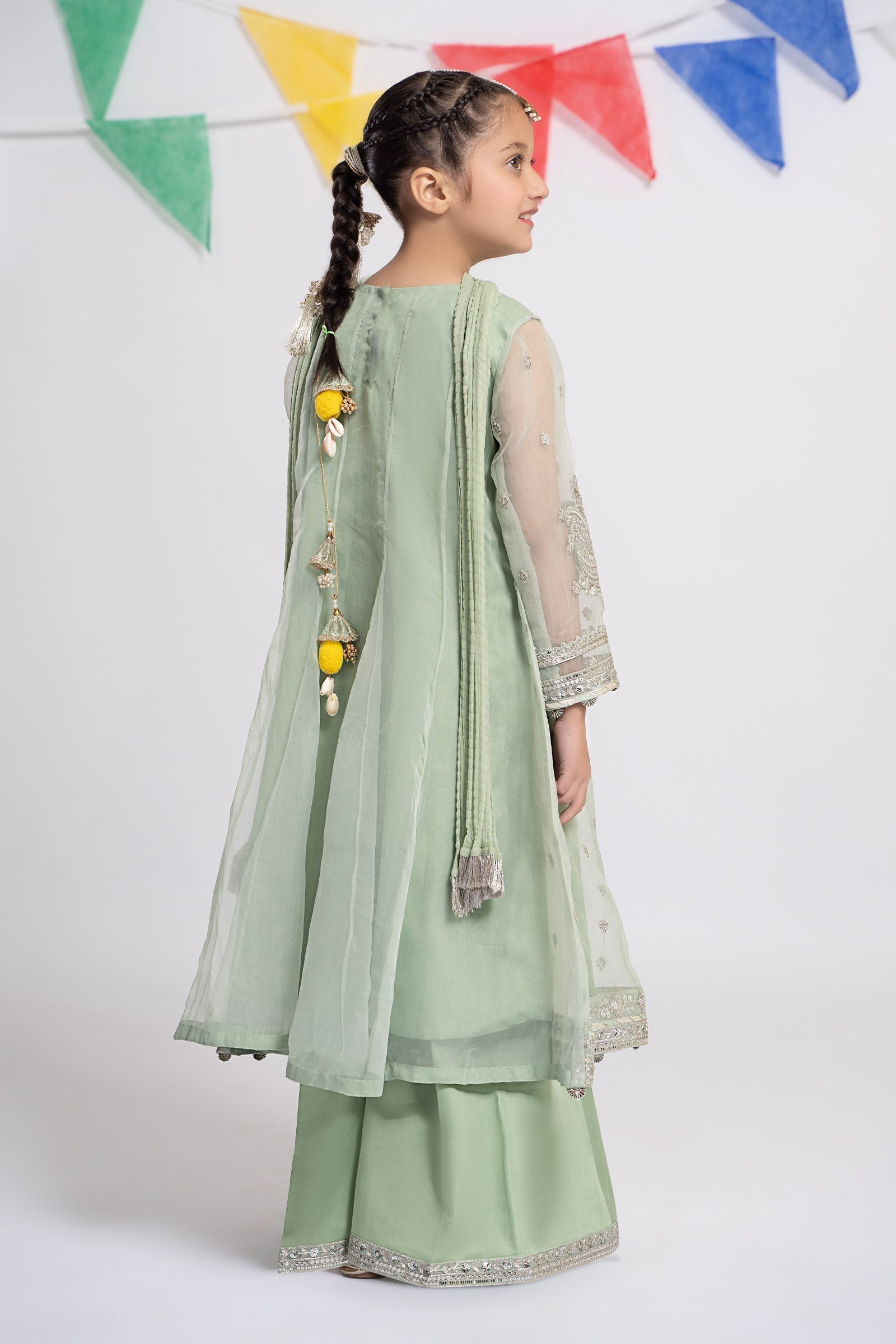 Maria B | 3 Piece Embroidered Organza Suit | MKS-EF24-15 - Libasekhas