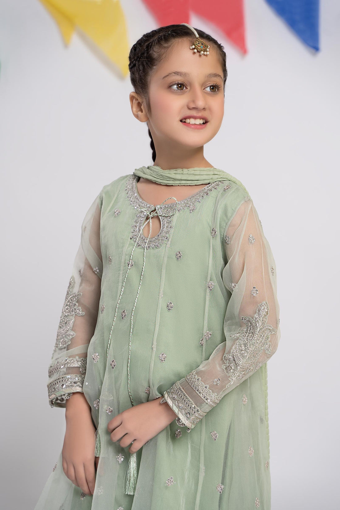 Maria B | 3 Piece Embroidered Organza Suit | MKS-EF24-15 - House Of Zarish