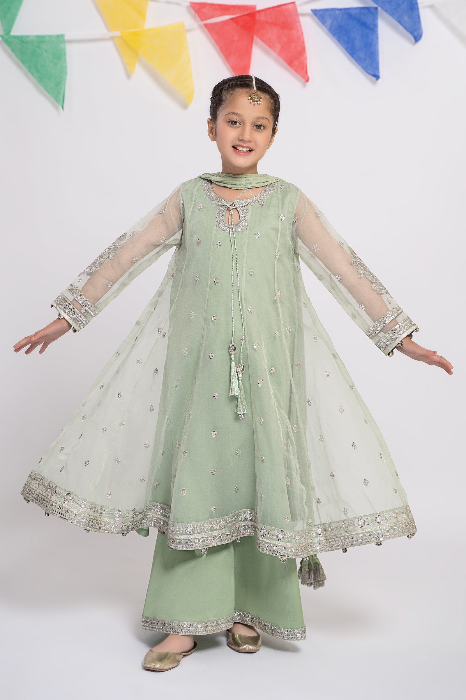 Maria B | 3 Piece Embroidered Organza Suit | MKS-EF24-15 - House Of Zarish