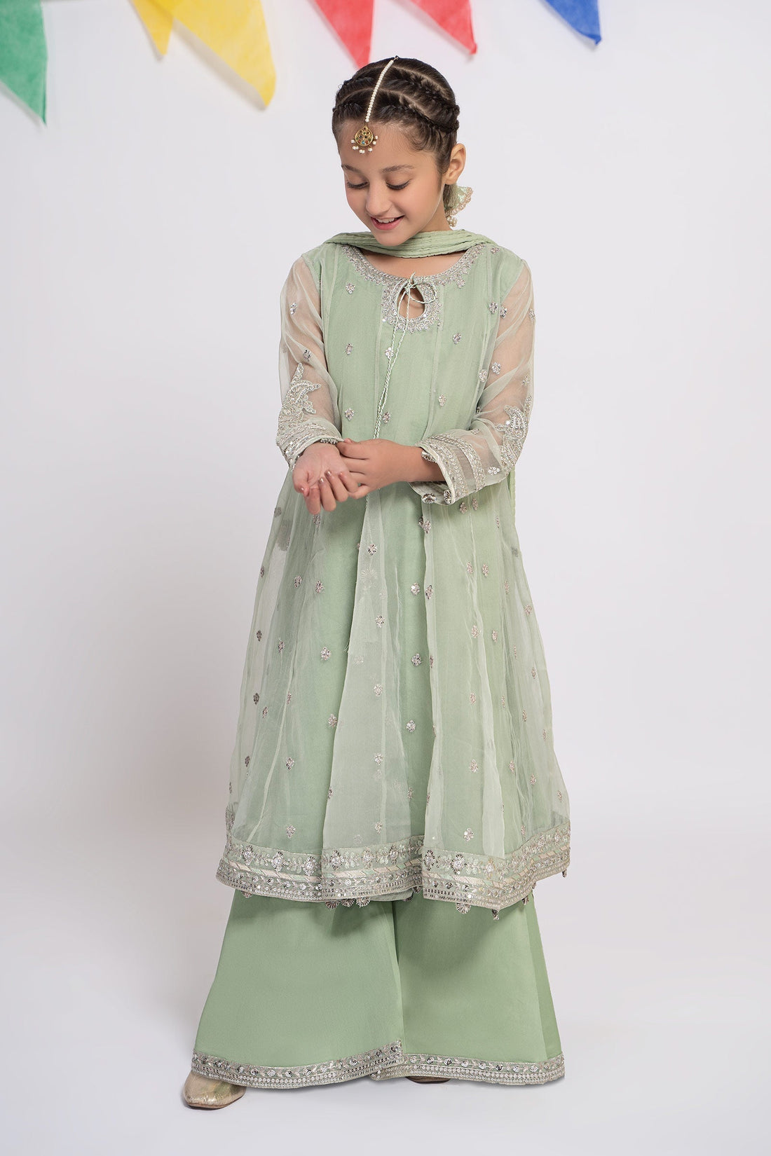 Maria B | 3 Piece Embroidered Organza Suit | MKS-EF24-15 - House Of Zarish