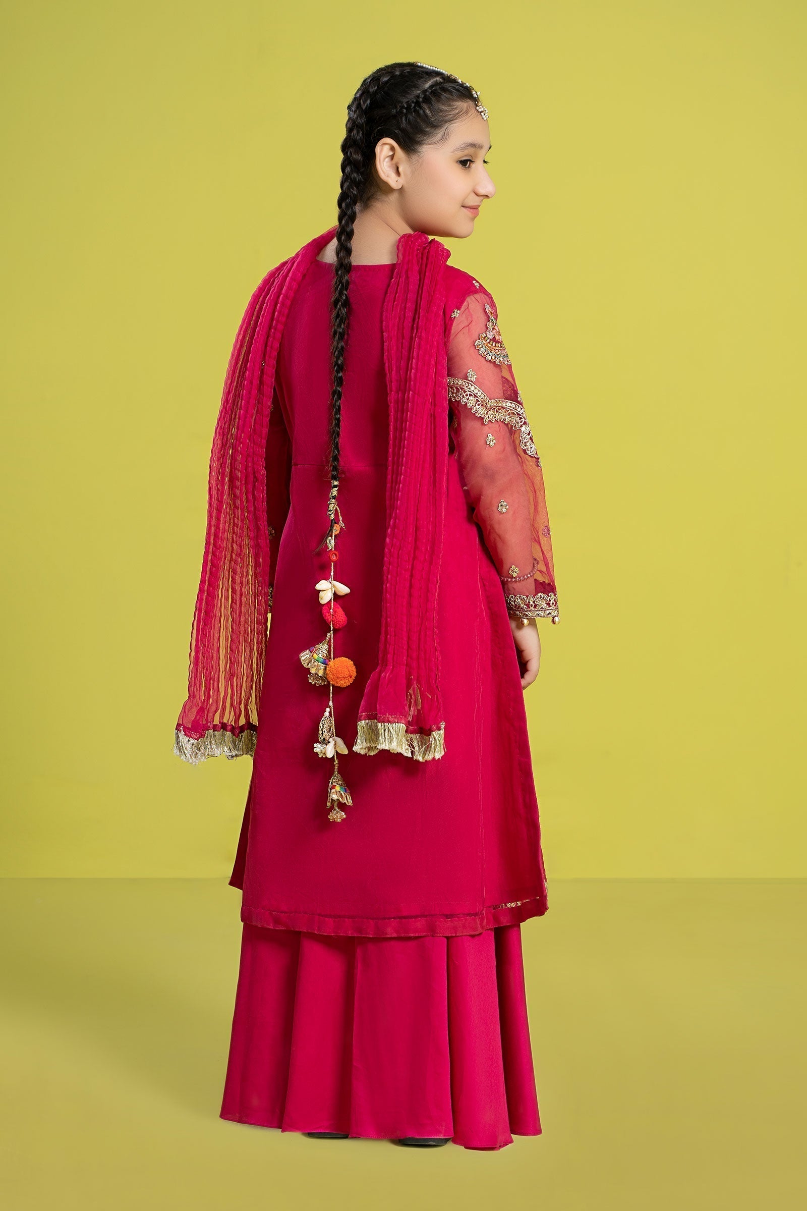 Maria B | 3 Piece Embroidered Organza Suit | MKS-EF24-23 - House Of Zarish