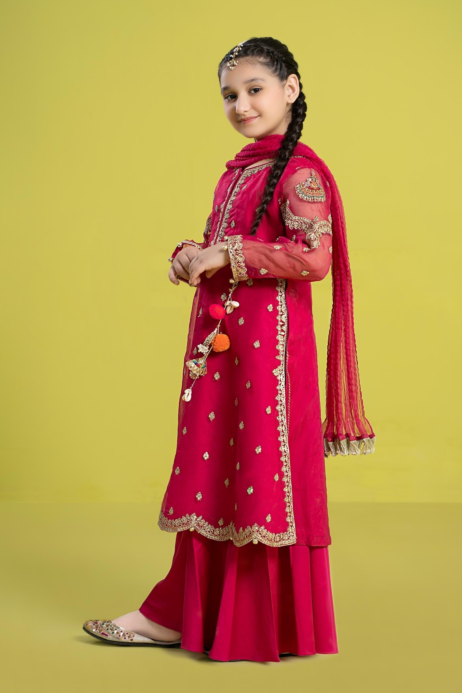 Maria B | 3 Piece Embroidered Organza Suit | MKS-EF24-23 - House Of Zarish