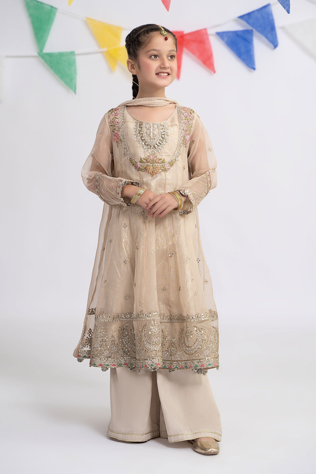 Maria B | 3 Piece Embroidered Organza Suit | MKS-EF24-26 - House Of Zarish