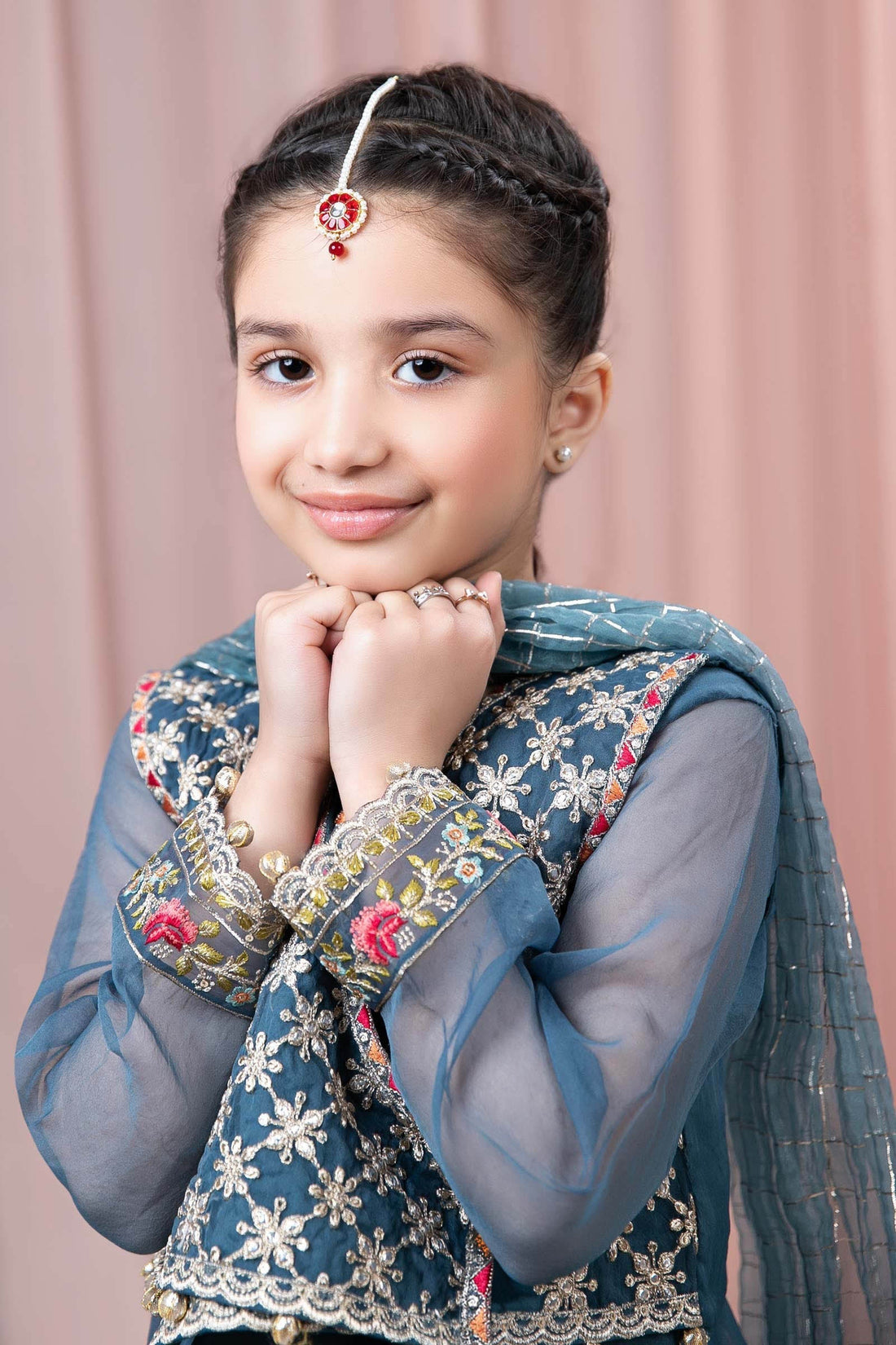 Maria B | 3 Piece Embroidered Organza Suit | MKS-EF24-29 - House Of Zarish