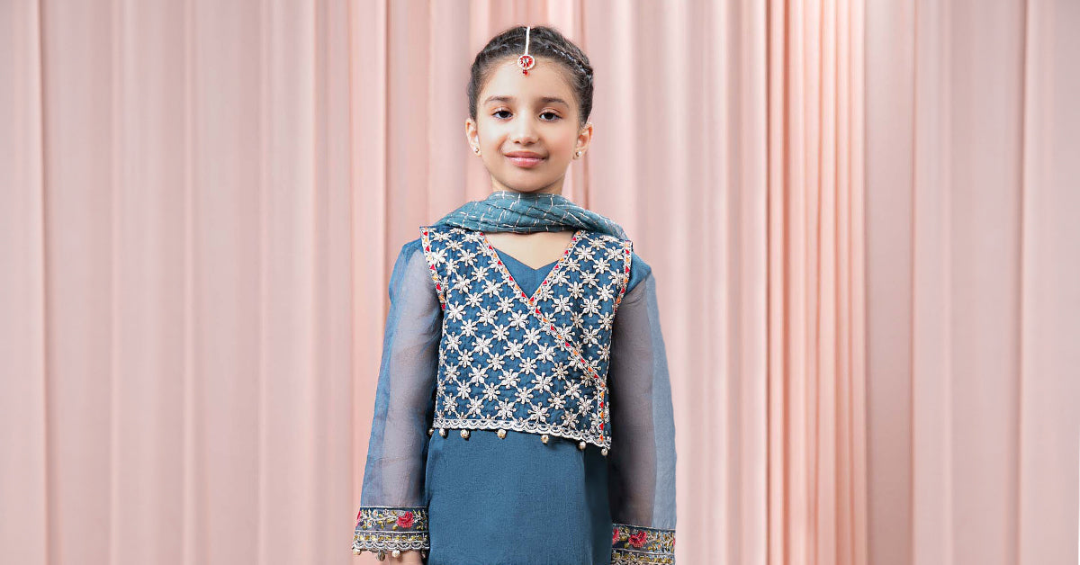 Maria B | 3 Piece Embroidered Organza Suit | MKS-EF24-29 - House Of Zarish