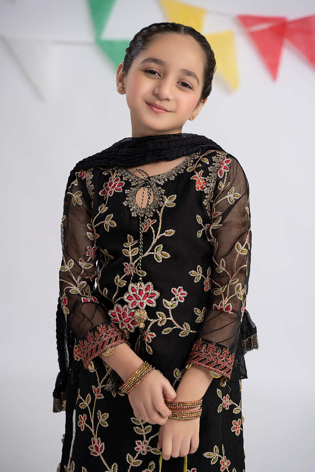 Maria B | 3 Piece Embroidered Organza Suit | MKS-EF24-30 - House Of Zarish