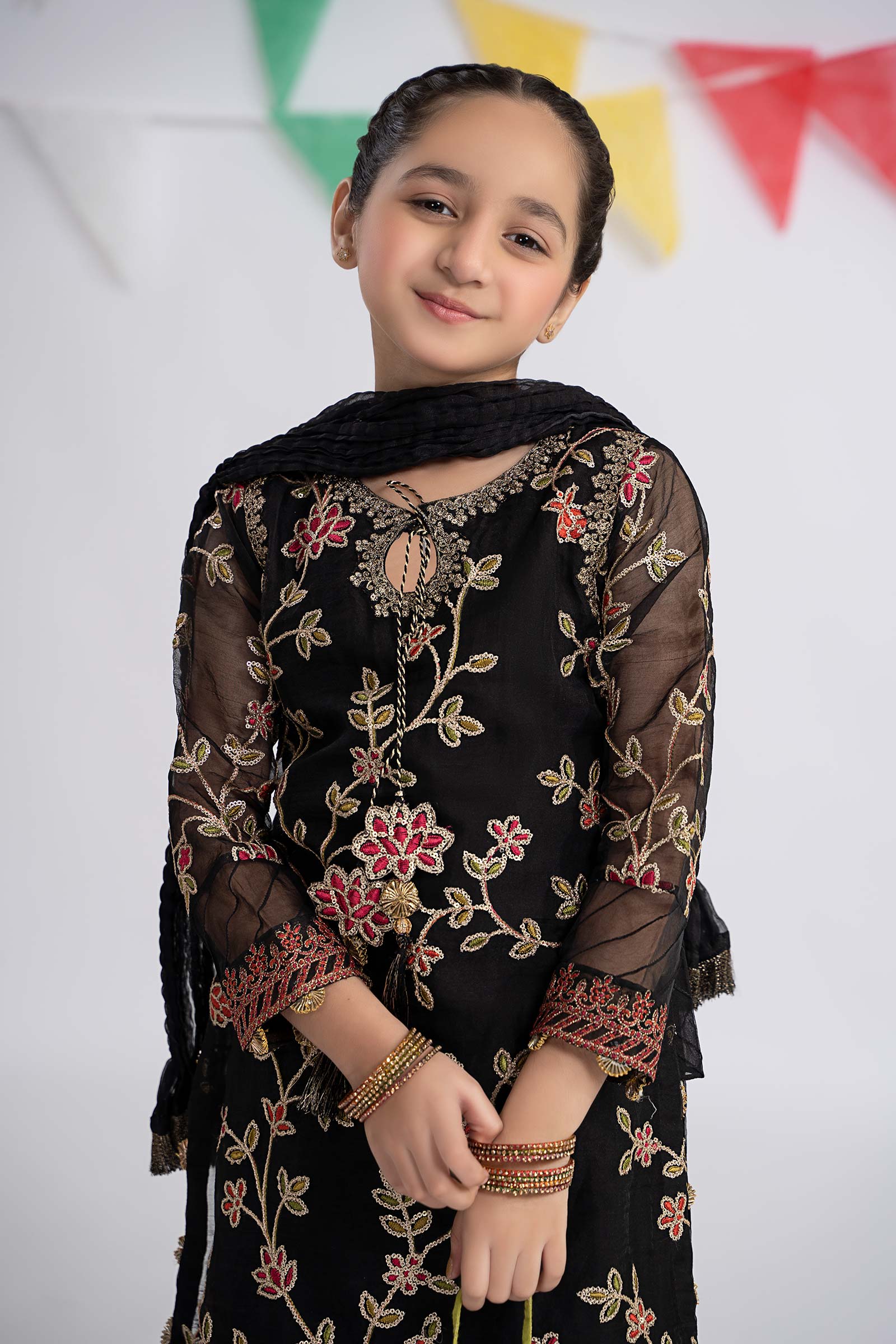 Maria B | 3 Piece Embroidered Organza Suit | MKS-EF24-30 - House Of Zarish