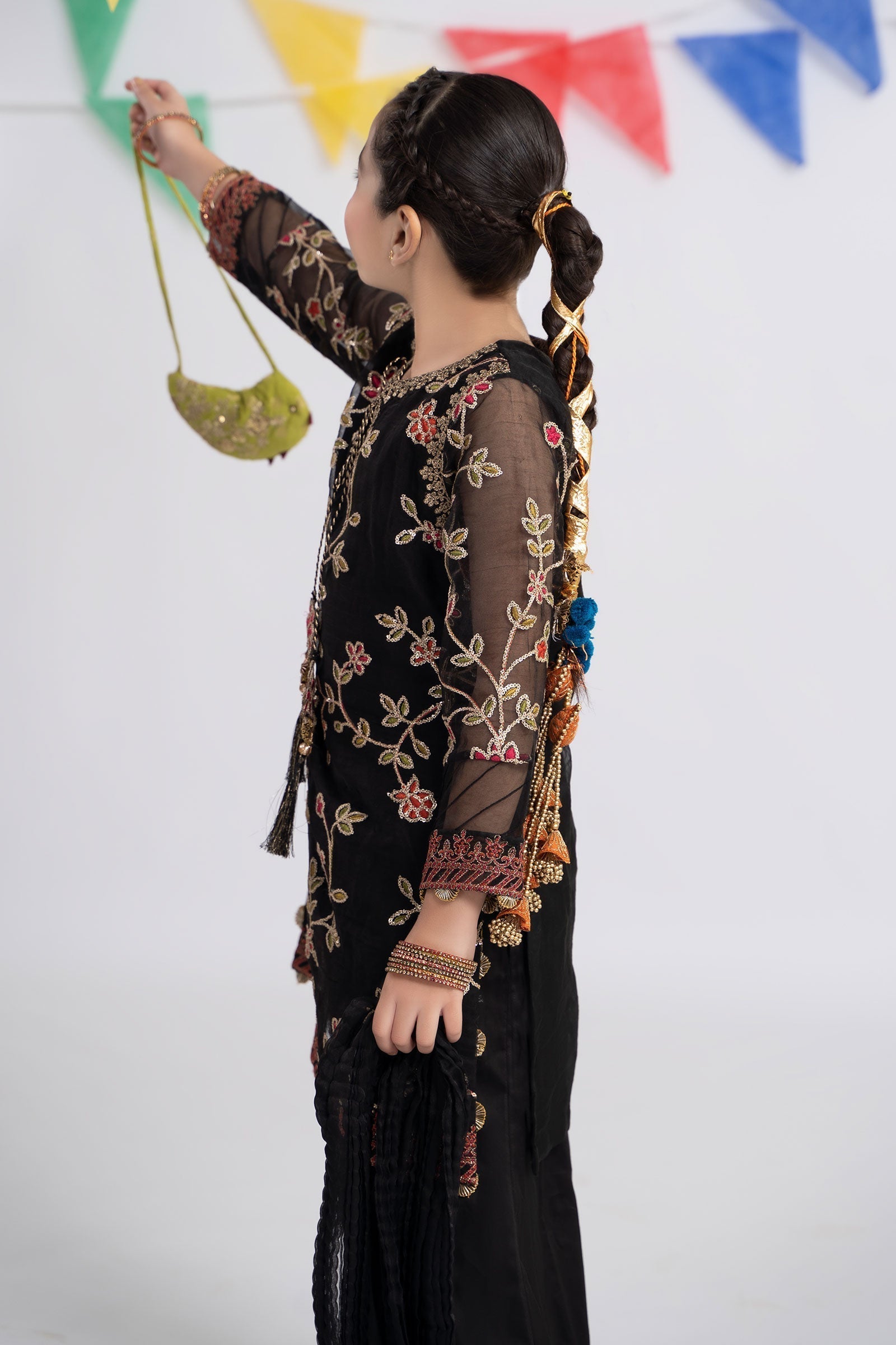 Maria B | 3 Piece Embroidered Organza Suit | MKS-EF24-30 - House Of Zarish