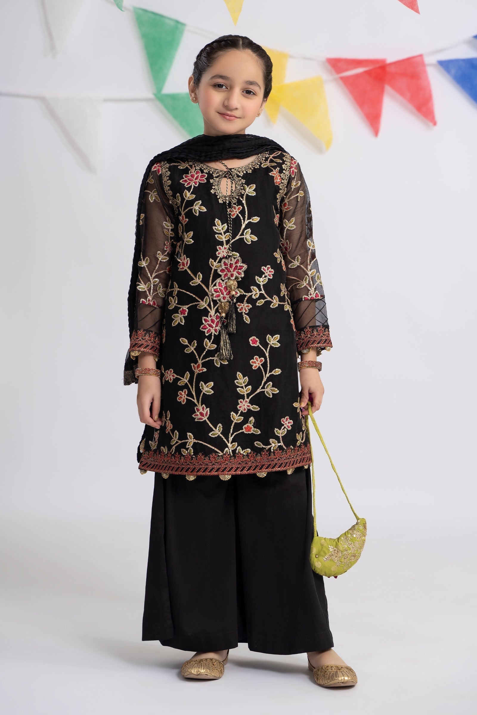 Maria B | 3 Piece Embroidered Organza Suit | MKS-EF24-30 - House Of Zarish